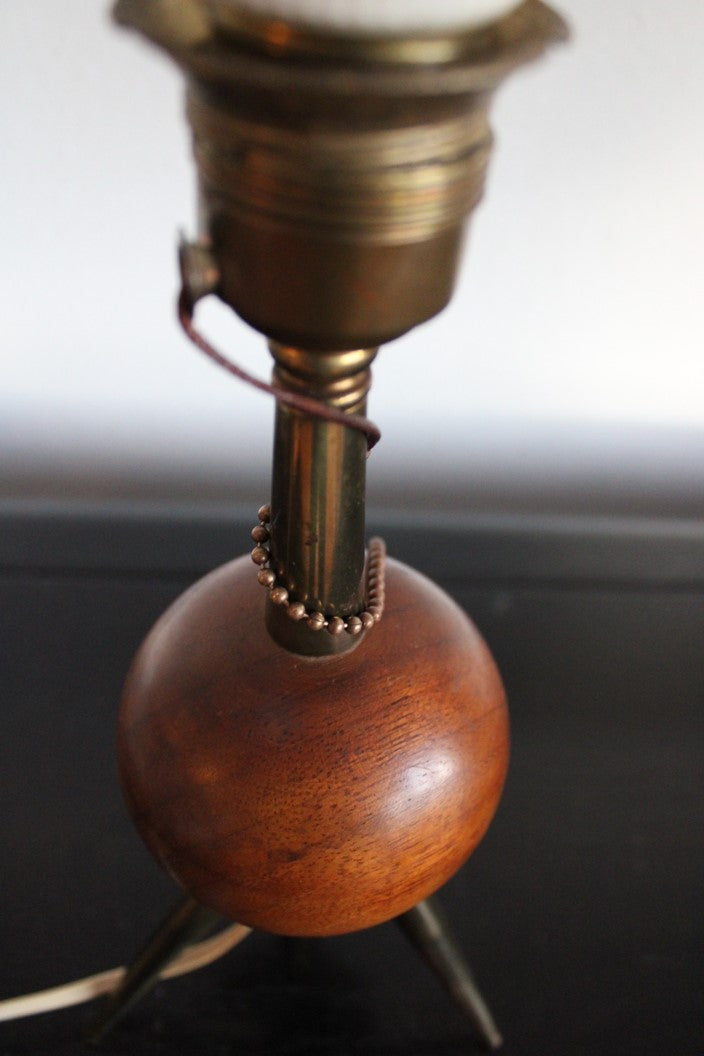 Temde Teak Tripod Table Lamp