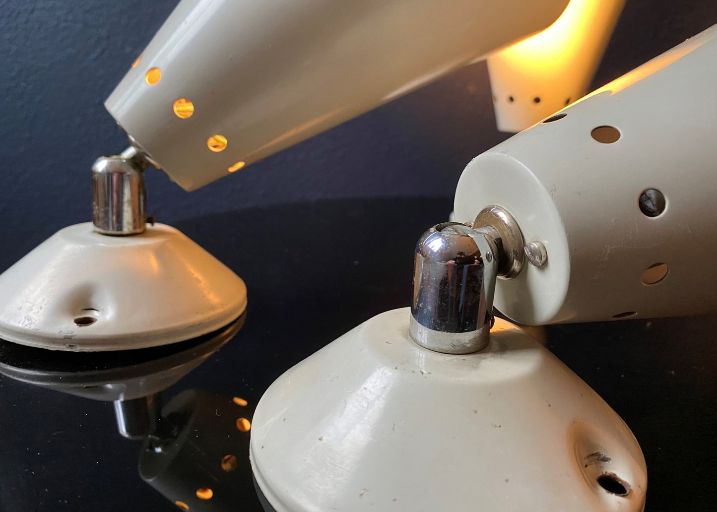 Set of 3 Louis Kalff Studio Spot Lights / Wall Lights / Sconces Mid Century