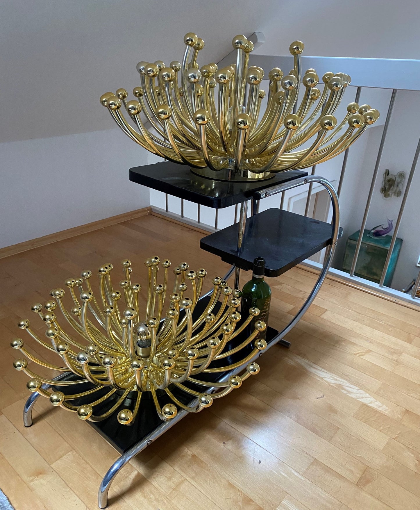 XXL Pistillo Valenti accent Light 70s Gilt 70s Space Age