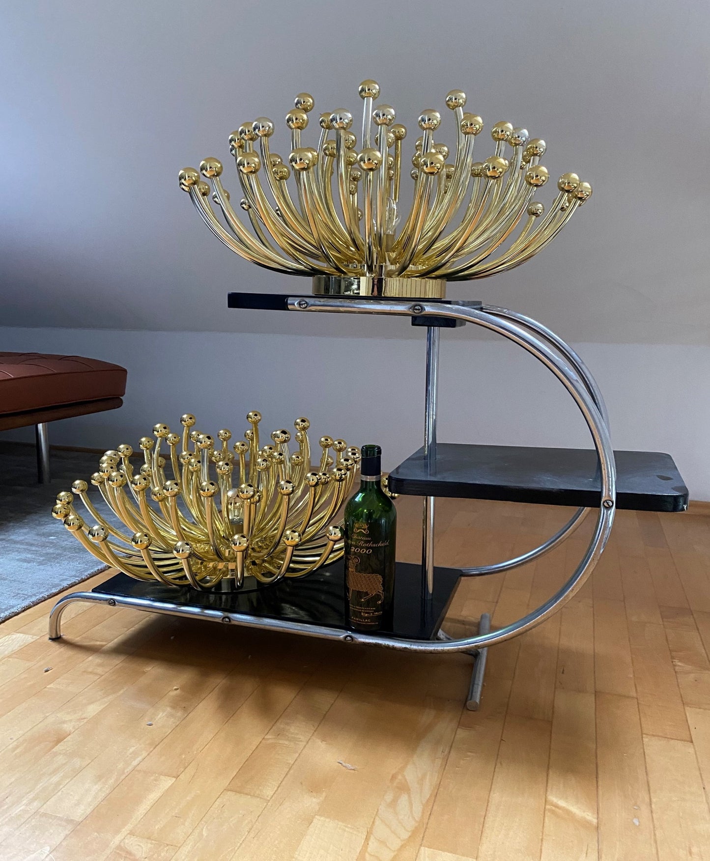 XXL Pistillo Valenti accent Light 70s Gilt 70s Space Age