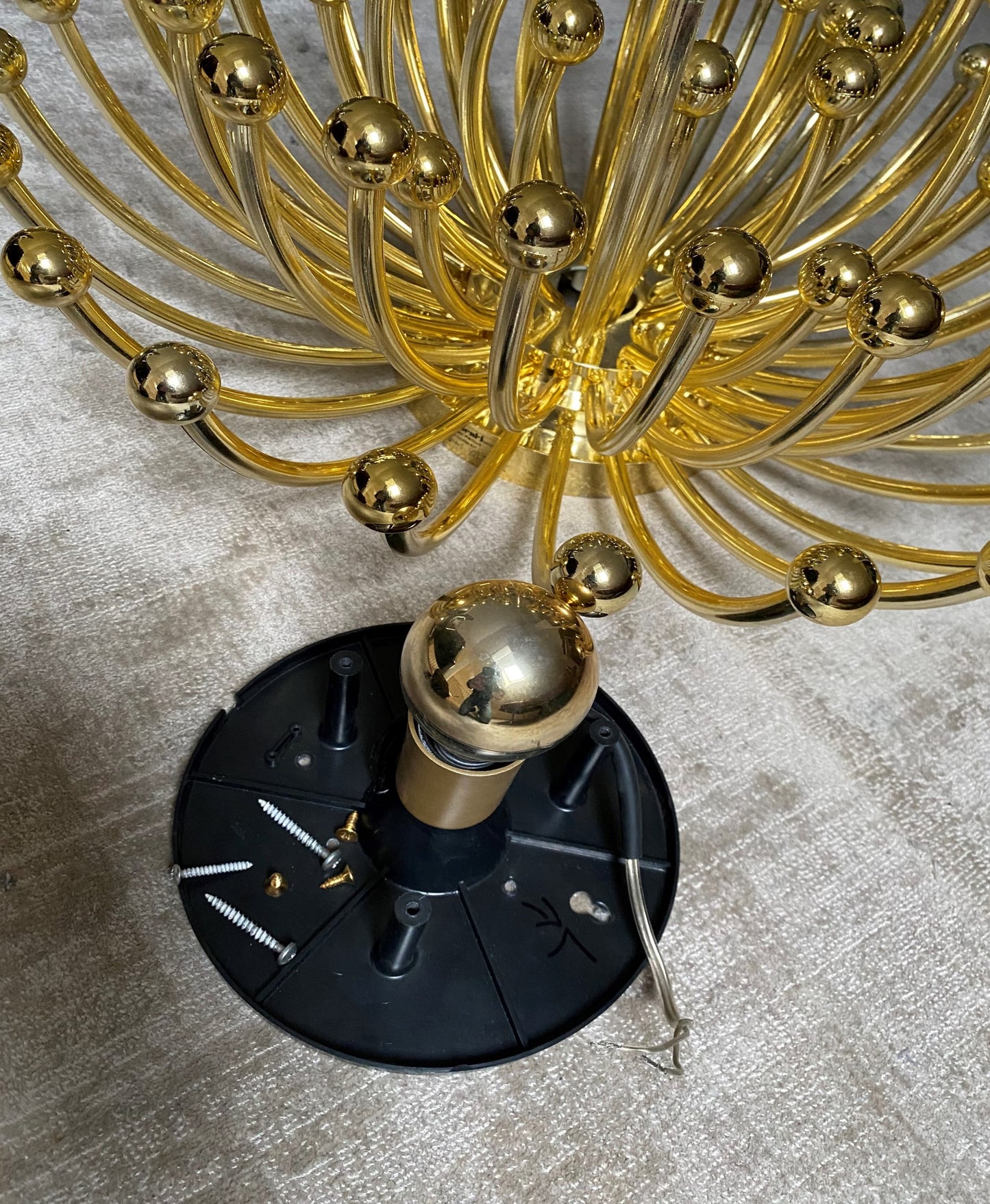 XXL Pistillo Valenti accent Light 70s Gilt 70s Space Age
