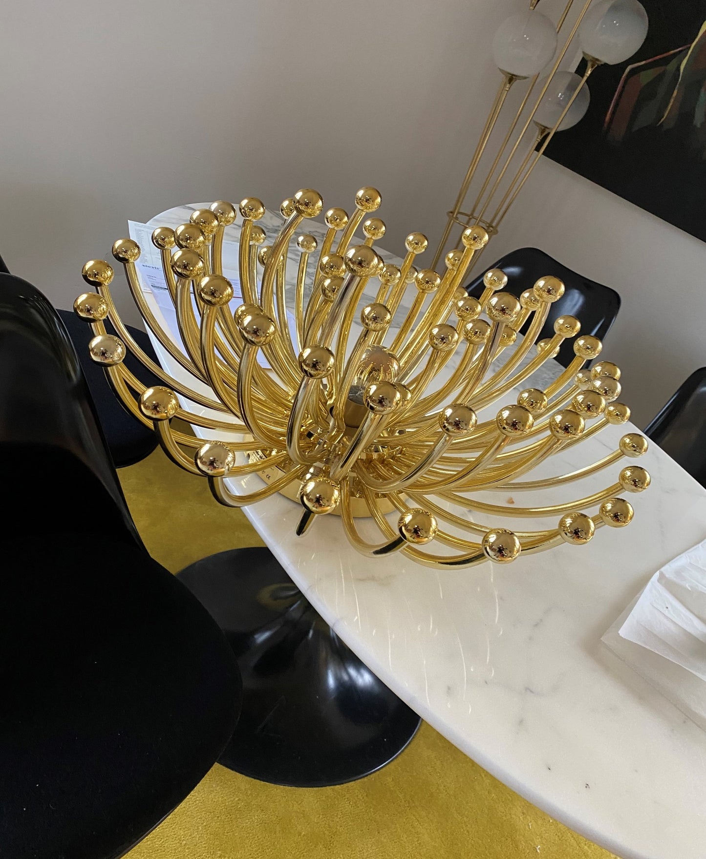 XXL Pistillo Valenti accent Light 70s Gilt 70s Space Age