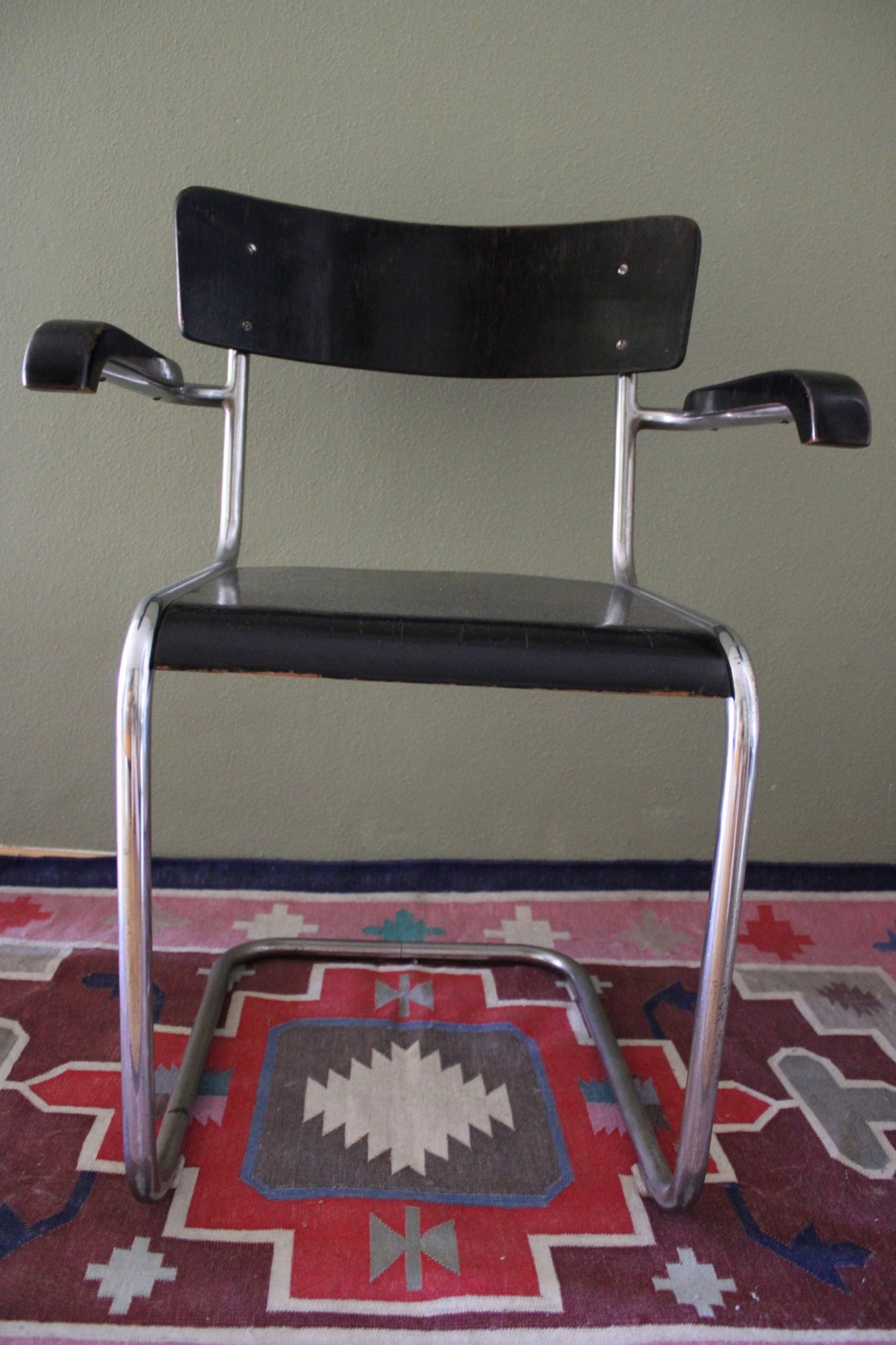 Pair of Original 1930s Tabular Chairs Vichr, Czech Bauhaus
