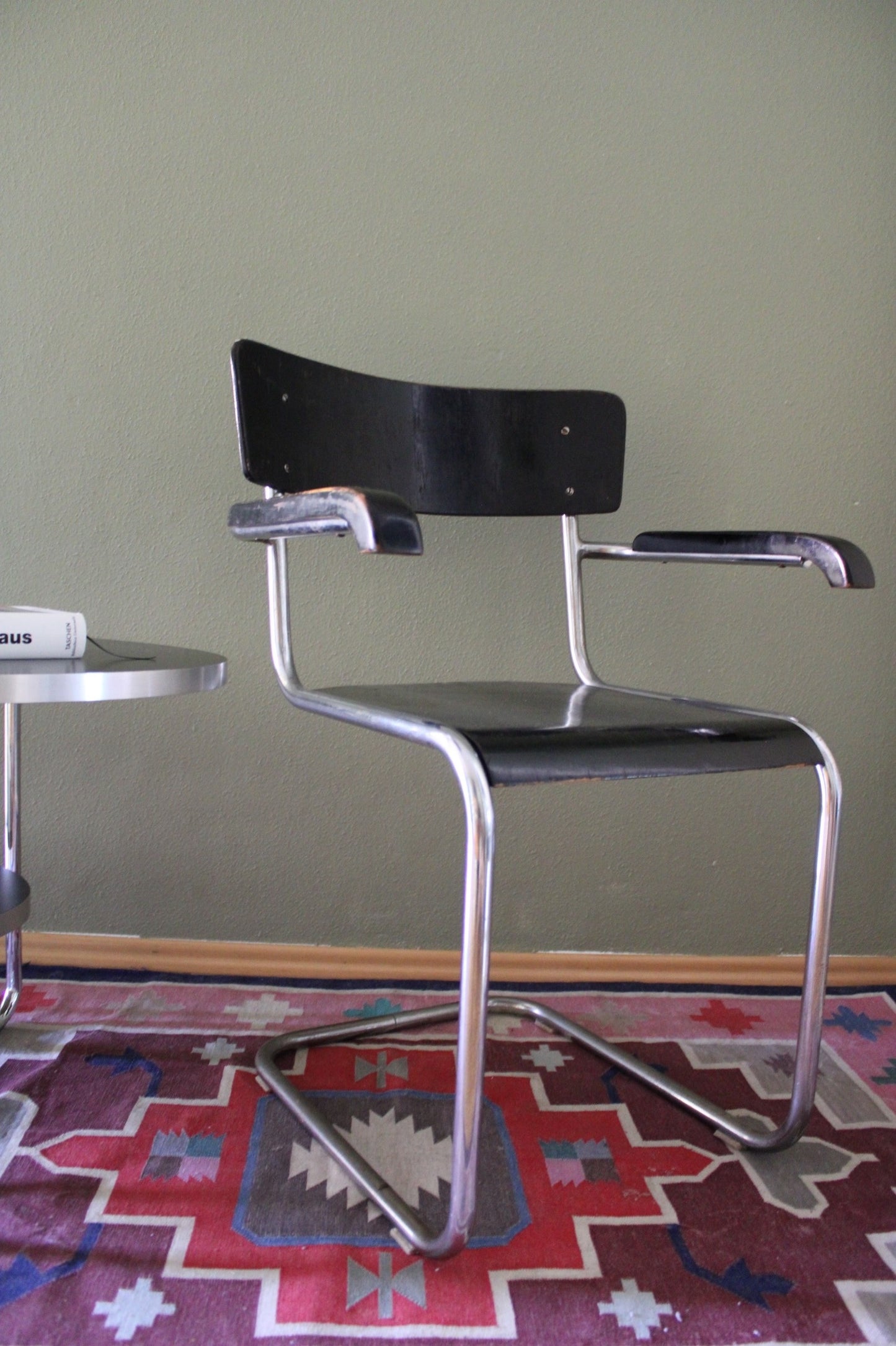 Pair of Original 1930s Tabular Chairs Vichr, Czech Bauhaus