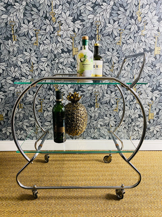 Bauhaus Art Deco Serving Trolley. France 1930s
