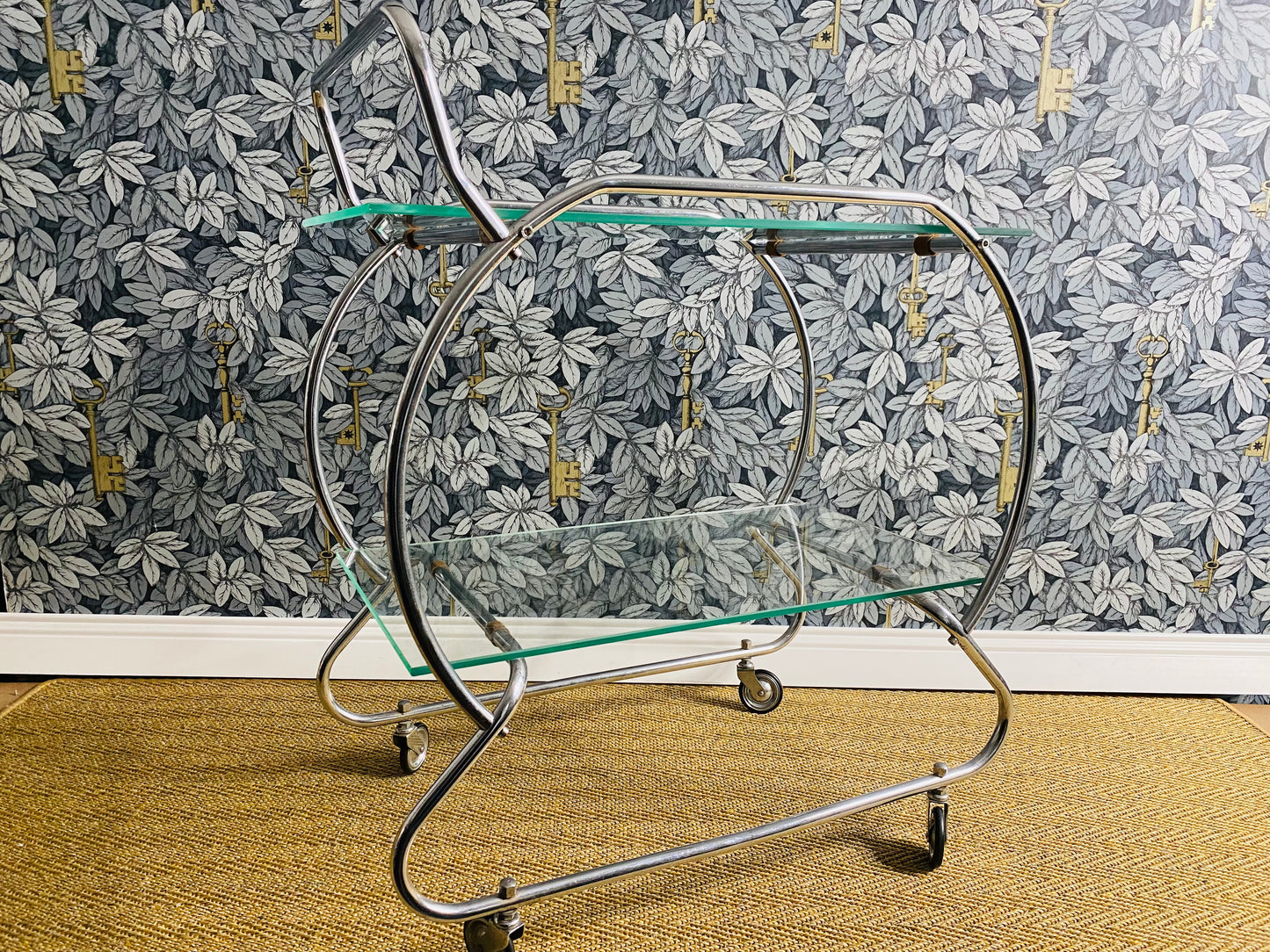 Bauhaus Art Deco Serving Trolley. France 1930s