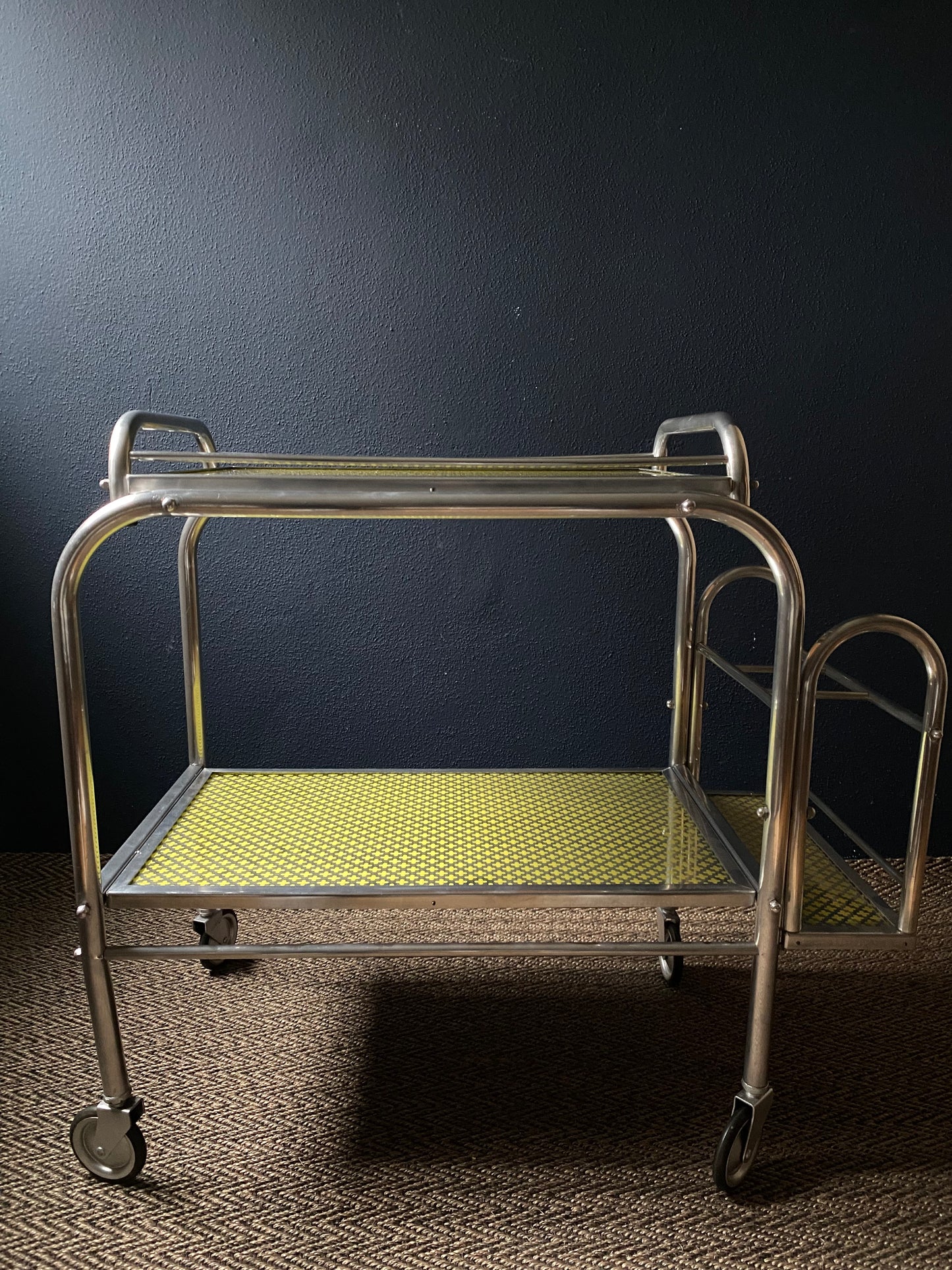 Art Deco Bar Cart / Trolley, Bauhaus, France 1940s, Attr. Jacques Adnet