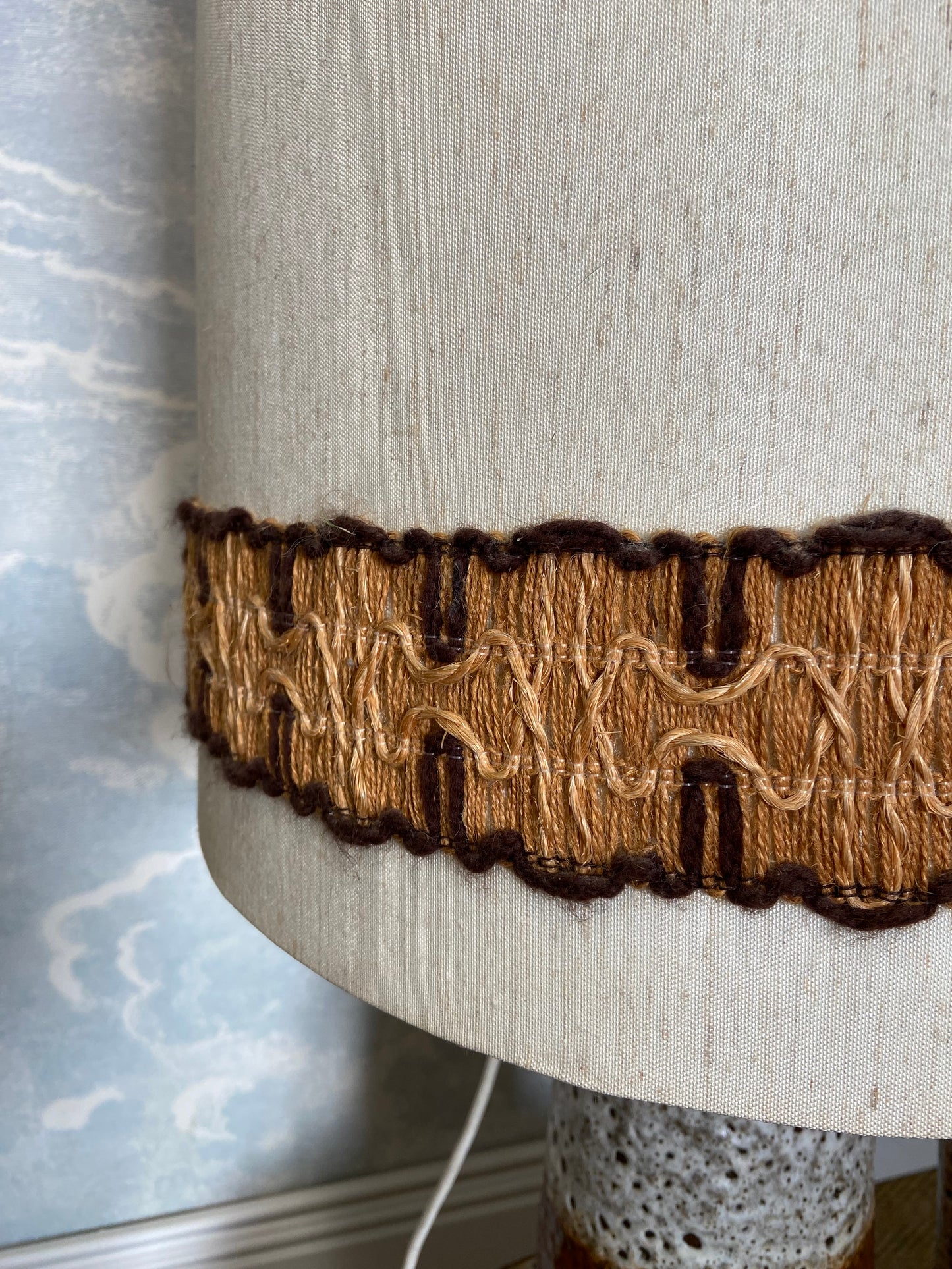 XL Floor Lamp by Hustadt Leuchten, Studio Ceramic, 70s, Mid-Century, Vintage, Brutalist, Fat Lava