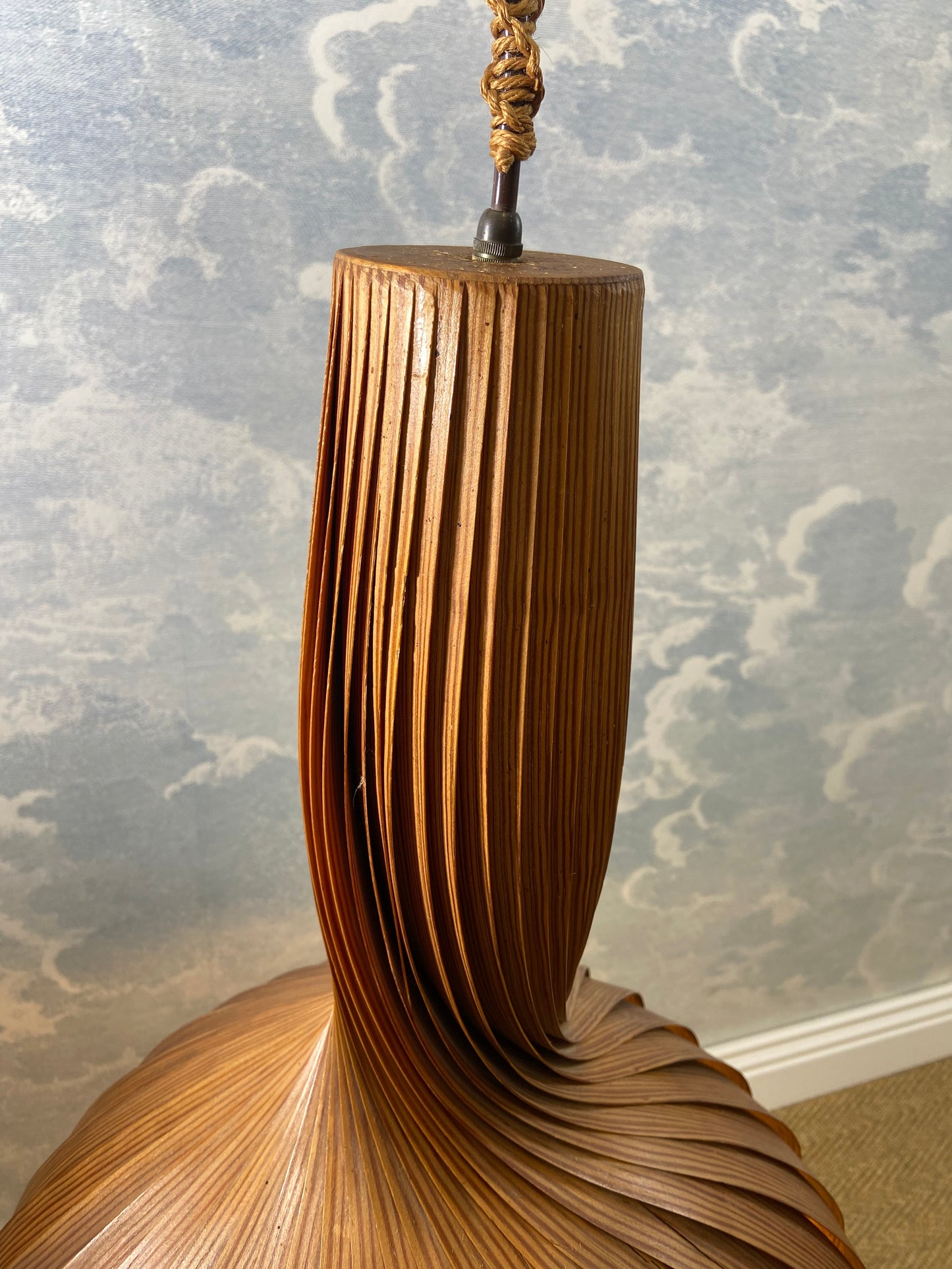 Hans-Agne Jakobsson Spiral Pendant Lamp, Sweden, 1960s