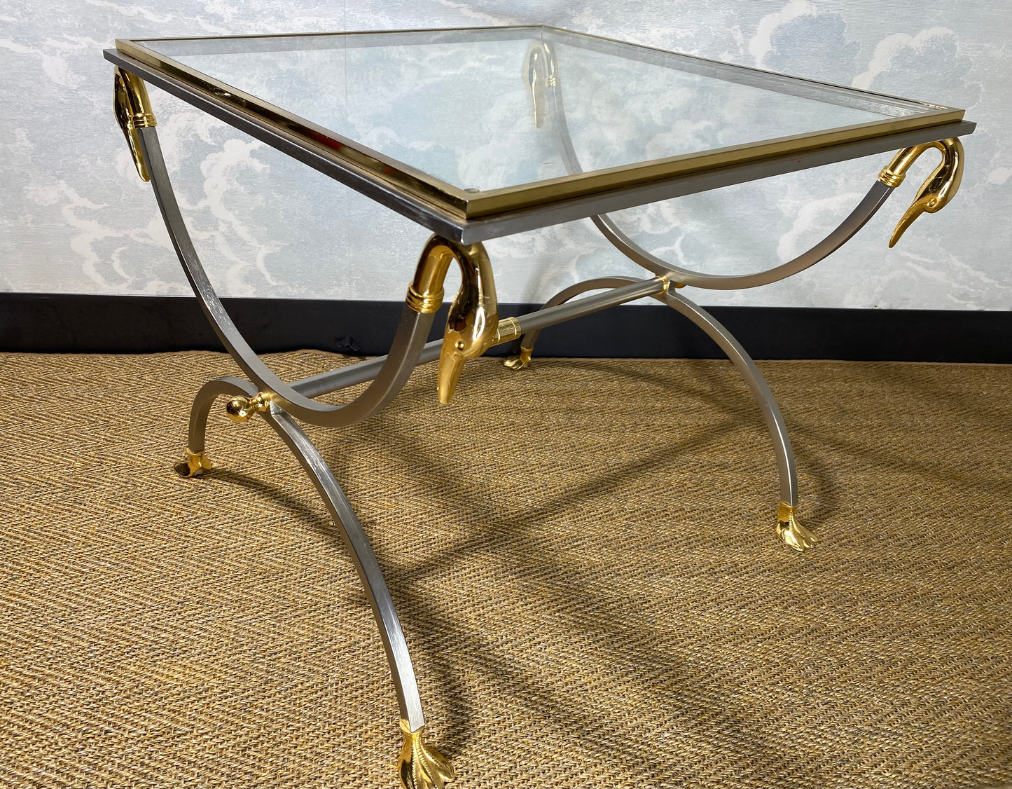 Maison Jansen Neoclassical Curule Side Tables, France, 1970s