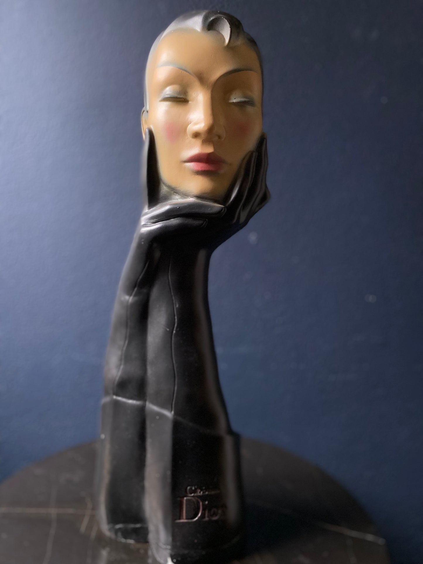 Christian Dior Advertising Sculpture "Gloved Lady" in Black, France, 1950's