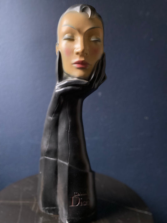 Christian Dior Advertising Sculpture "Gloved Lady" in Black, France, 1950's