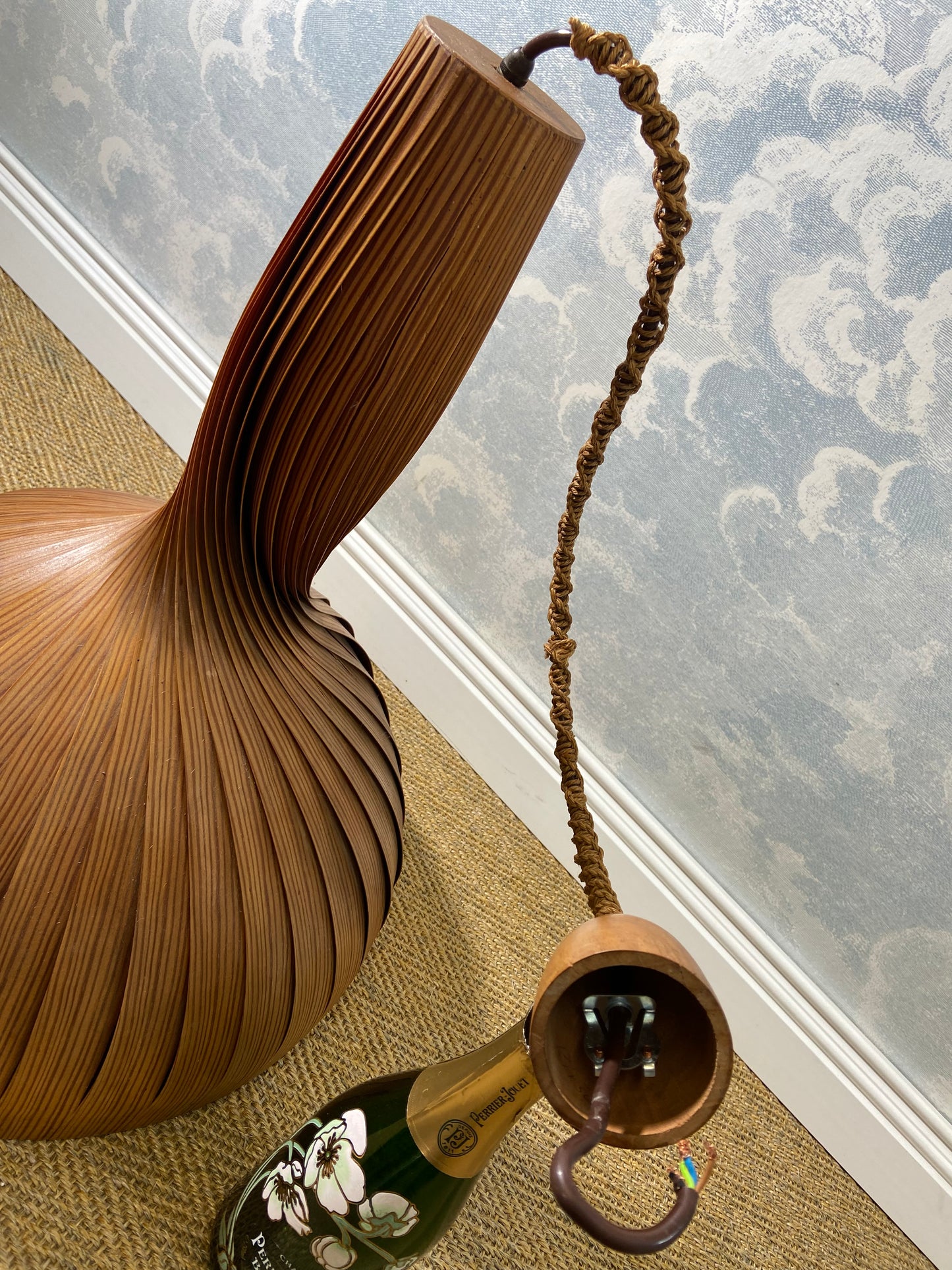 Hans-Agne Jakobsson Spiral Pendant Lamp, Sweden, 1960s