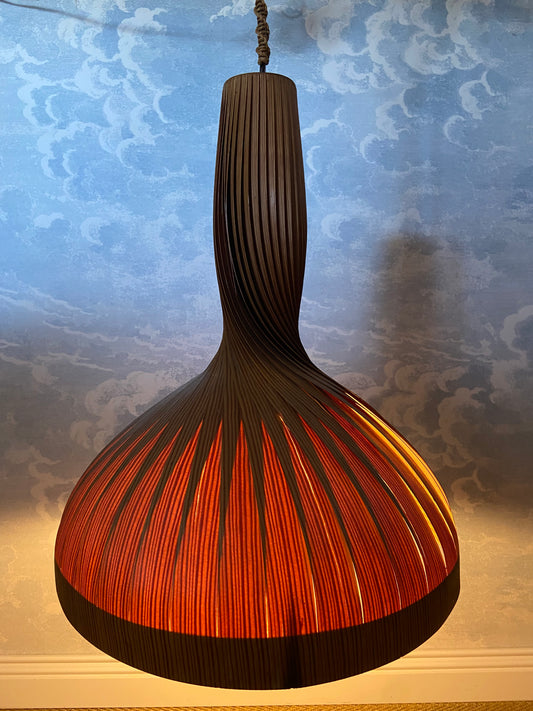 Hans-Agne Jakobsson Spiral Pendant Lamp, Sweden, 1960s