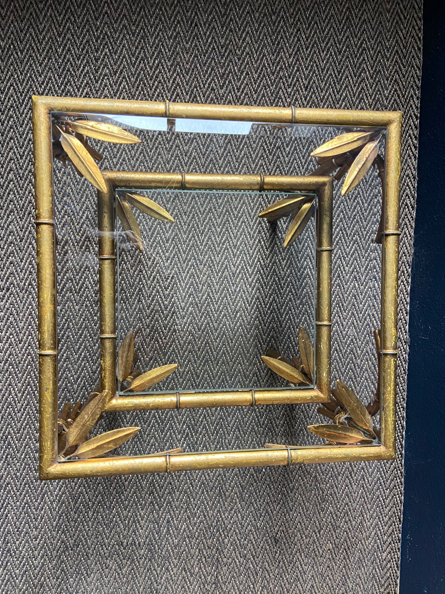 Pair of Faux Bamboo Nesting Tables with Glass Tops, France, 1960s