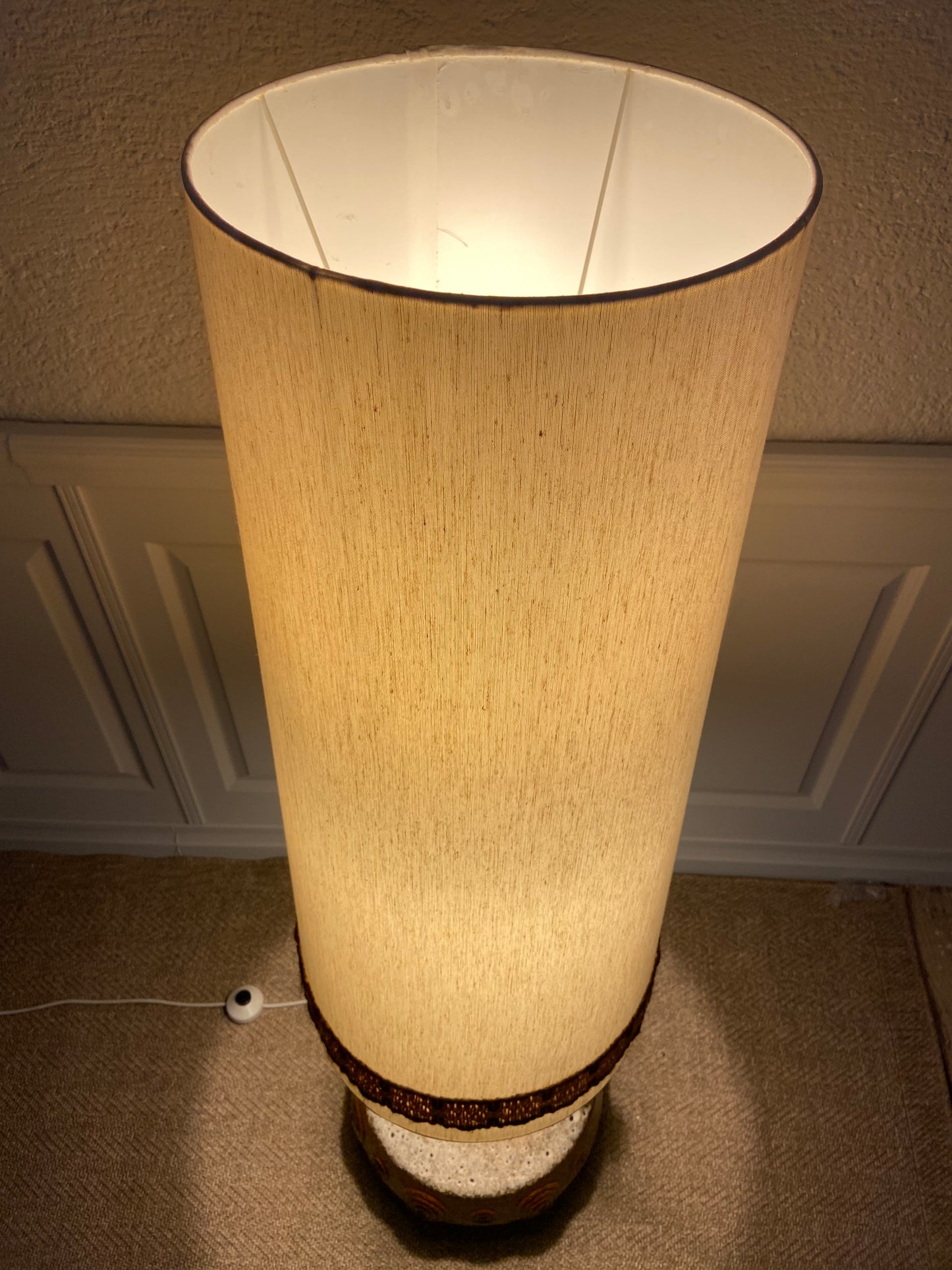 XL Floor Lamp by Hustadt Leuchten, Studio Ceramic, 70s, Mid-Century, Vintage, Brutalist, Fat Lava
