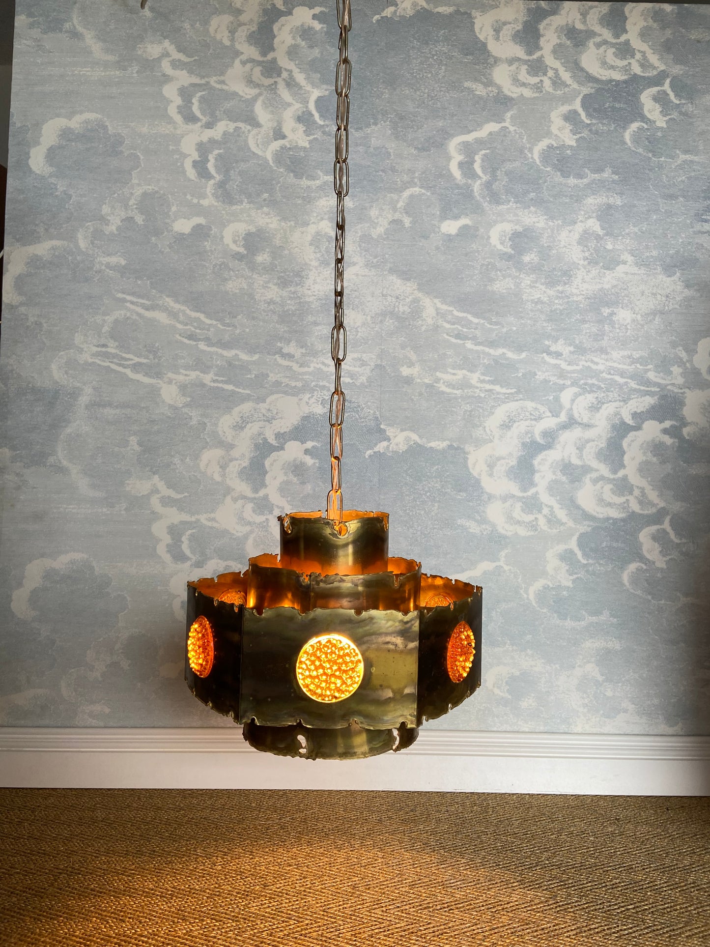 Hexagonal Pendant Light by Svend Aage Holm-Sørensen, Denmark, 1960s