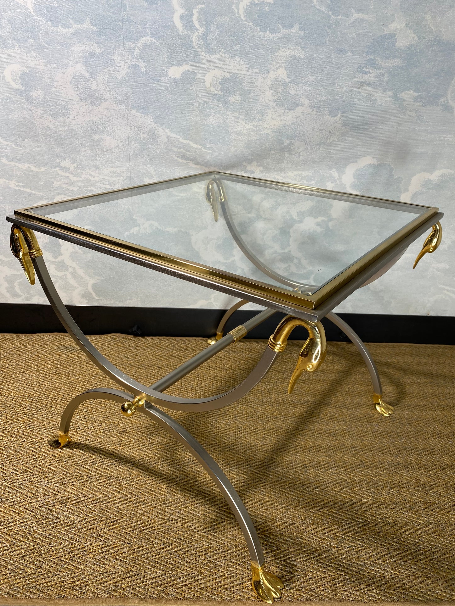 Maison Jansen Neoclassical Curule Side Tables, France, 1970s