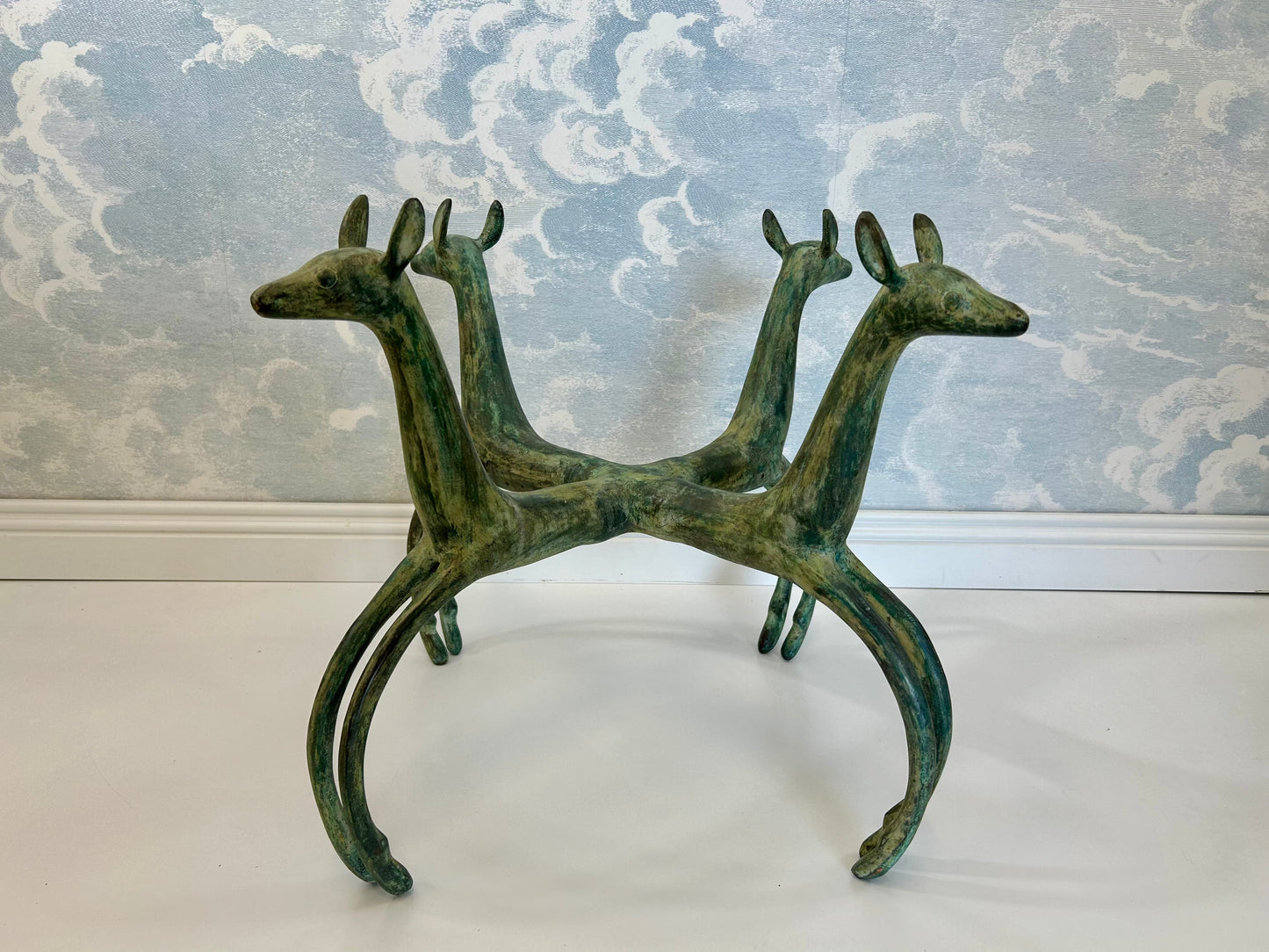 Sculptural Coffee Table, Patinated Bronze, in the Style of Armand-Albert Rateau