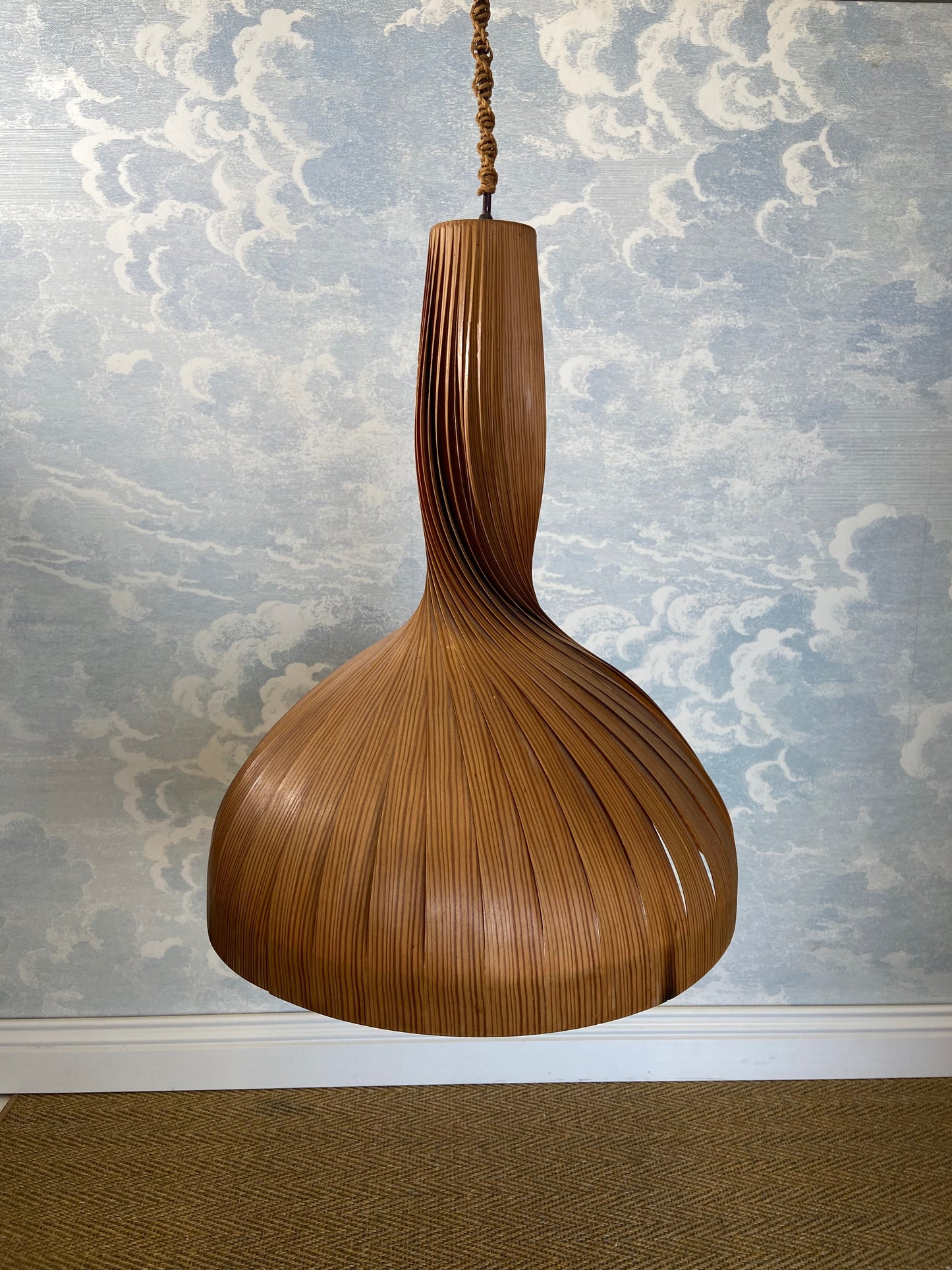 Hans-Agne Jakobsson Spiral Pendant Lamp, Sweden, 1960s