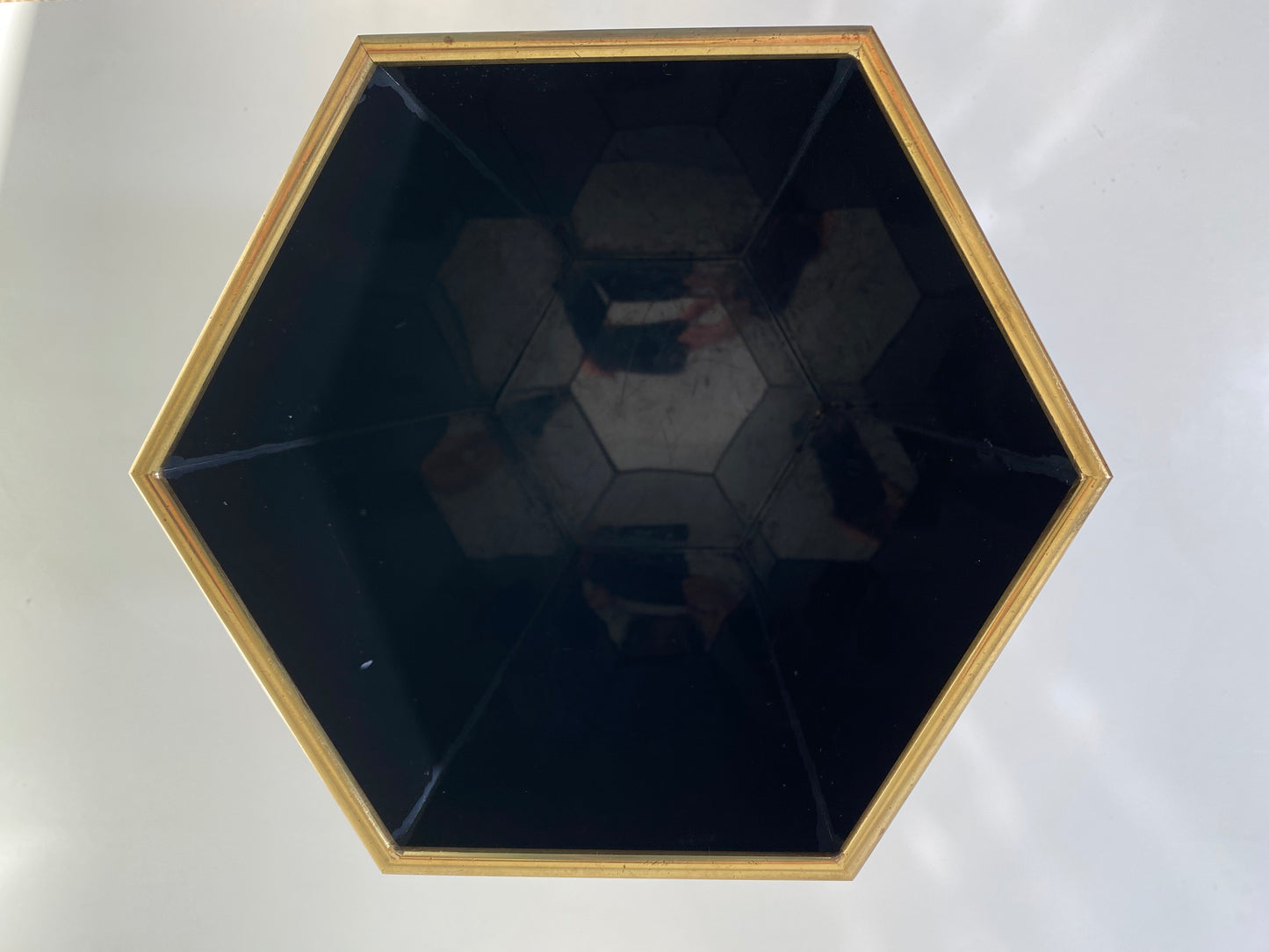 Willy Rizzo Style Italian Mid Century Hexagonal Bicolor Umbrella Stand 70s