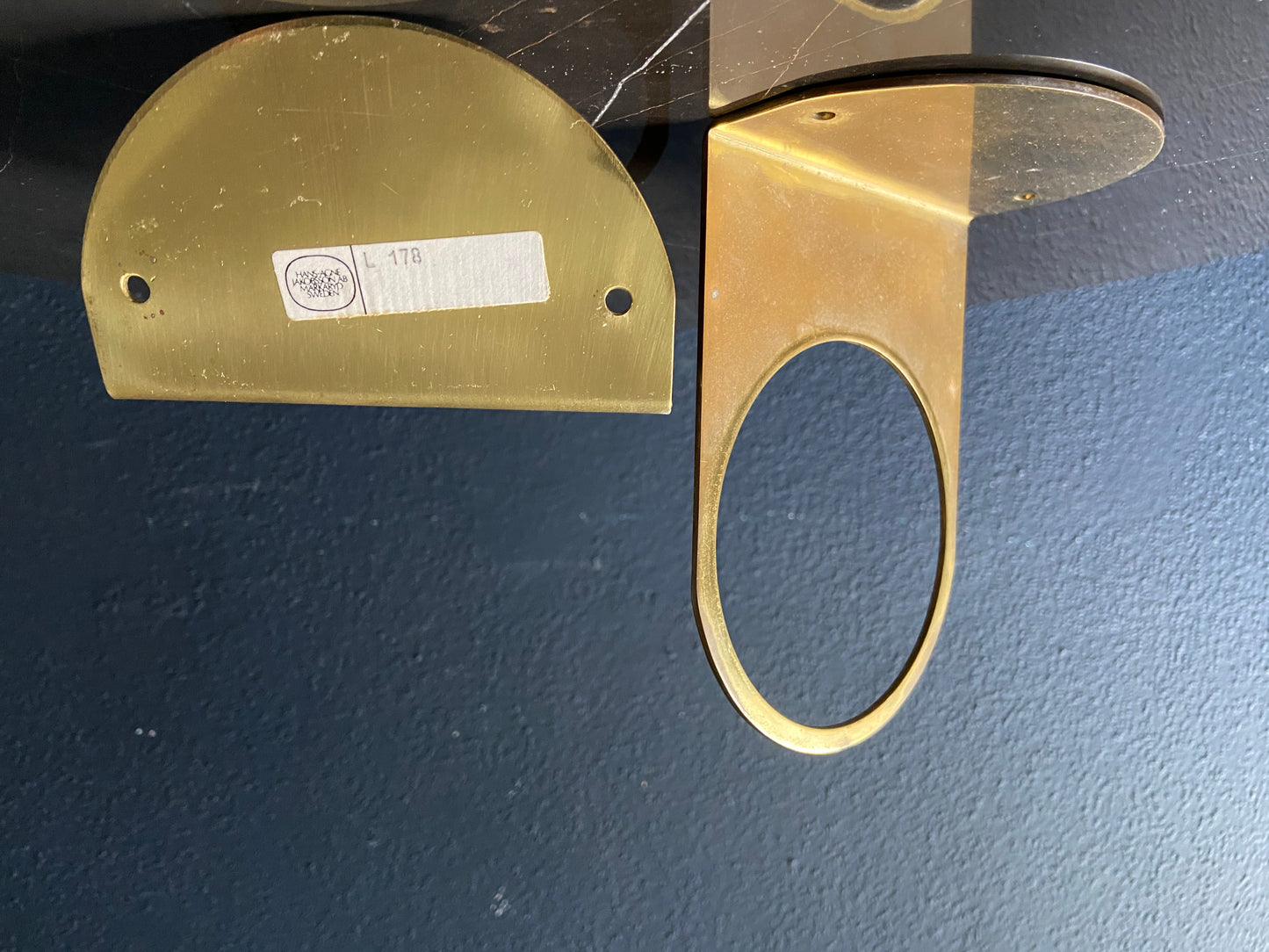 Brass Bookends marked Hans-Agne Jakobsson, Sweden, 1960s