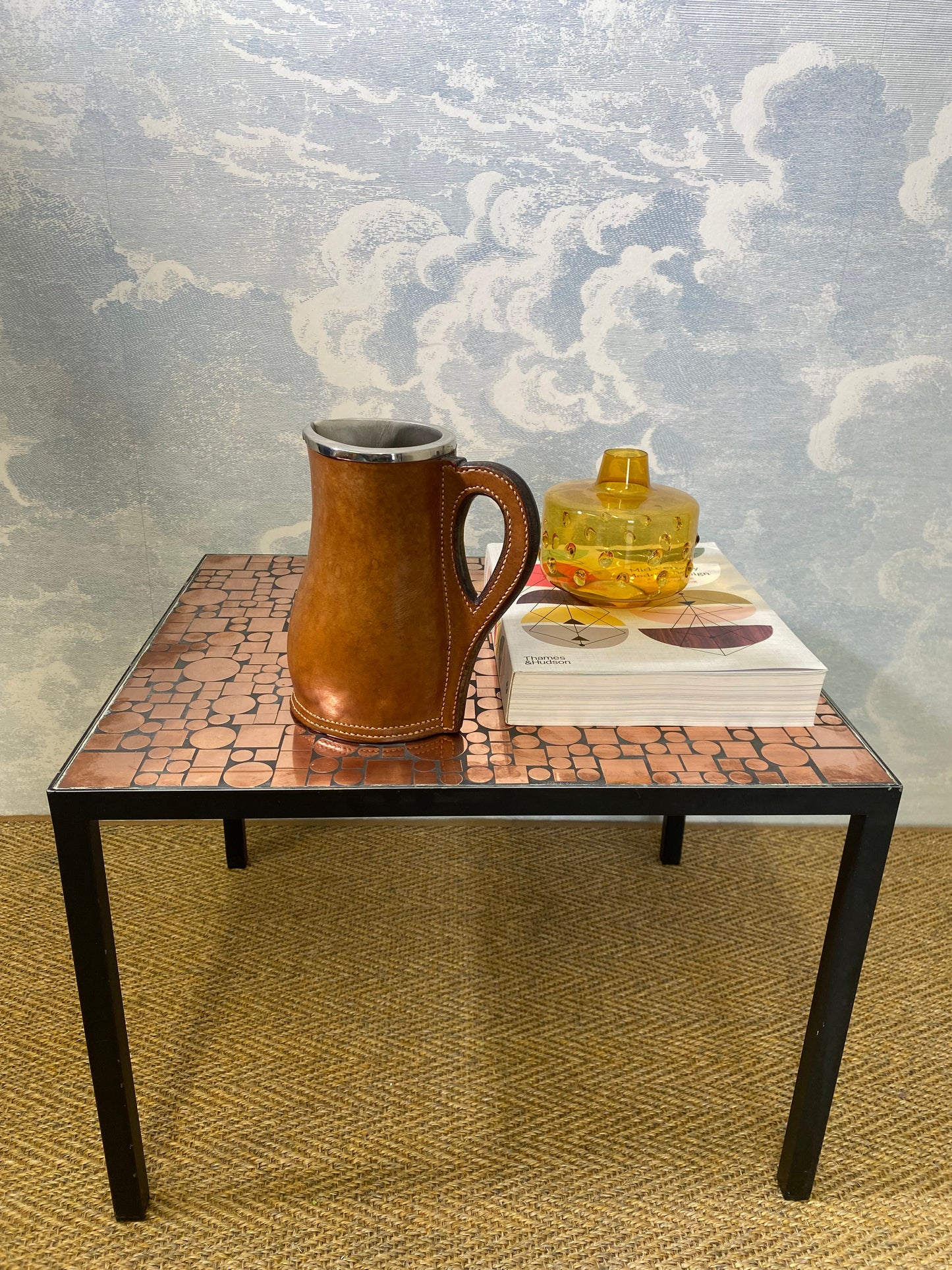 Rare Collector's Item! Vintage Gucci Leather Jug, Pitcher, Italy, 1930s