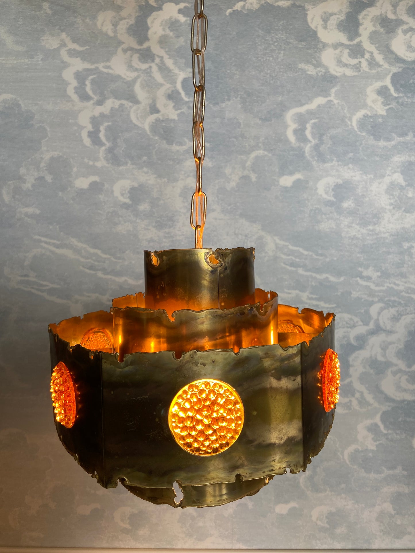 Hexagonal Pendant Light by Svend Aage Holm-Sørensen, Denmark, 1960s