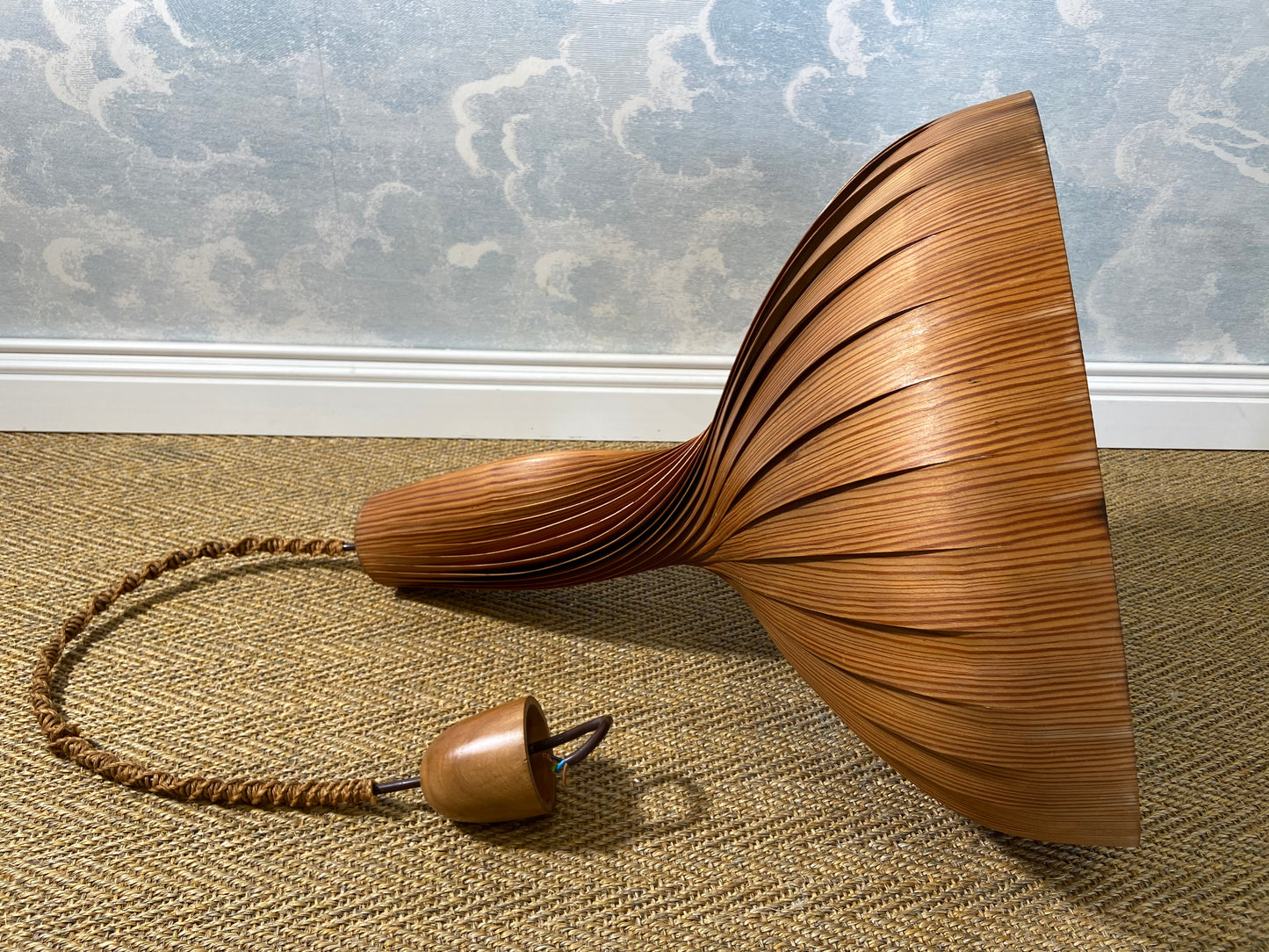 Hans-Agne Jakobsson Spiral Pendant Lamp, Sweden, 1960s