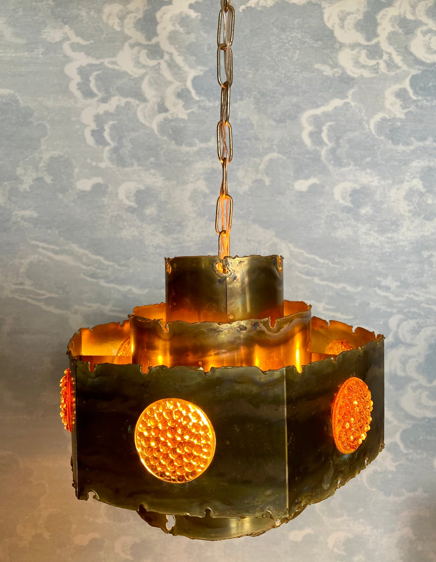 Hexagonal Pendant Light by Svend Aage Holm-Sørensen, Denmark, 1960s