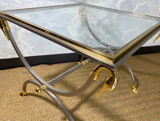 Maison Jansen Neoclassical Curule Side Tables, France, 1970s