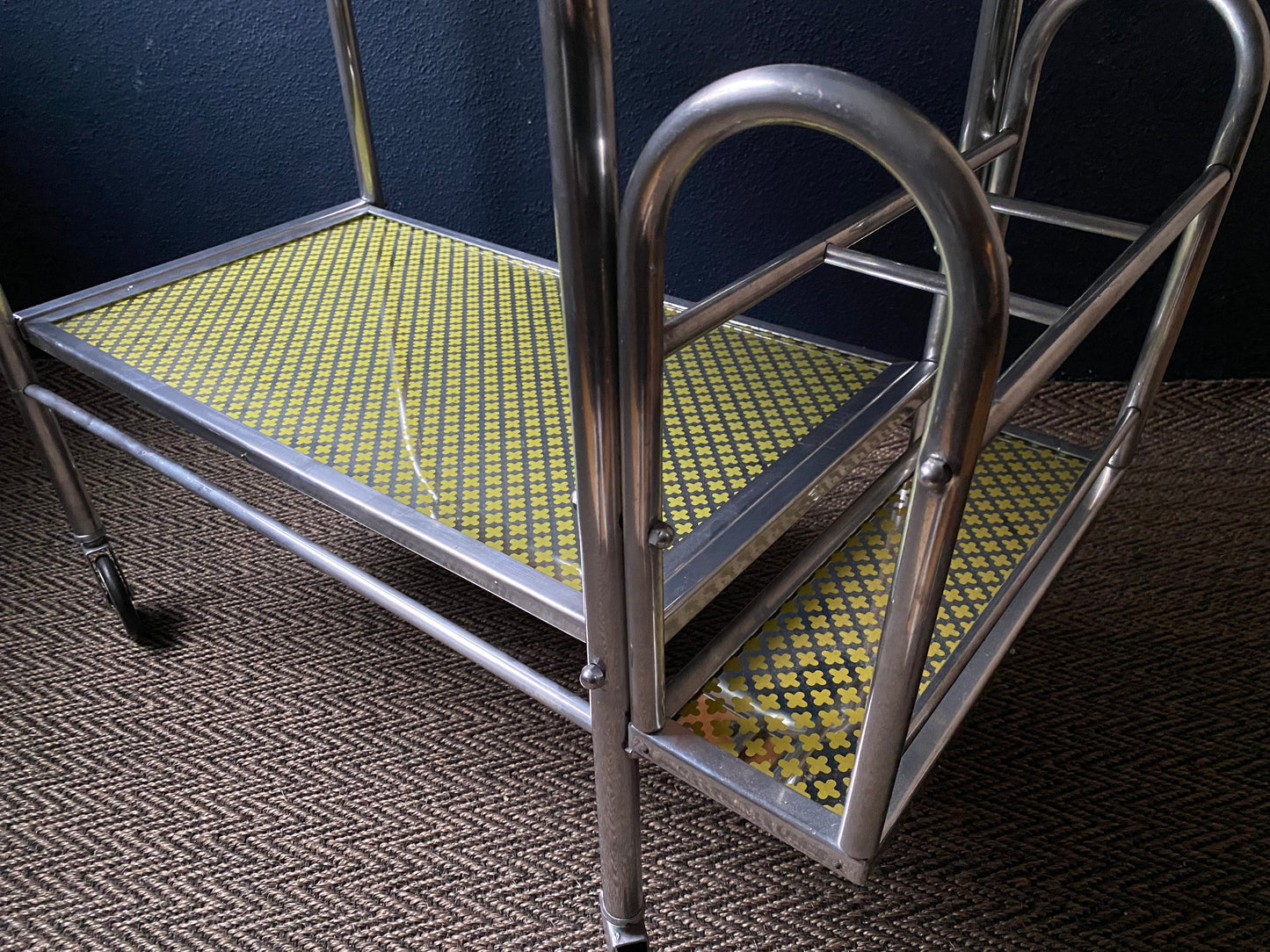 Art Deco Bar Cart / Trolley, Bauhaus, France 1940s, Attr. Jacques Adnet
