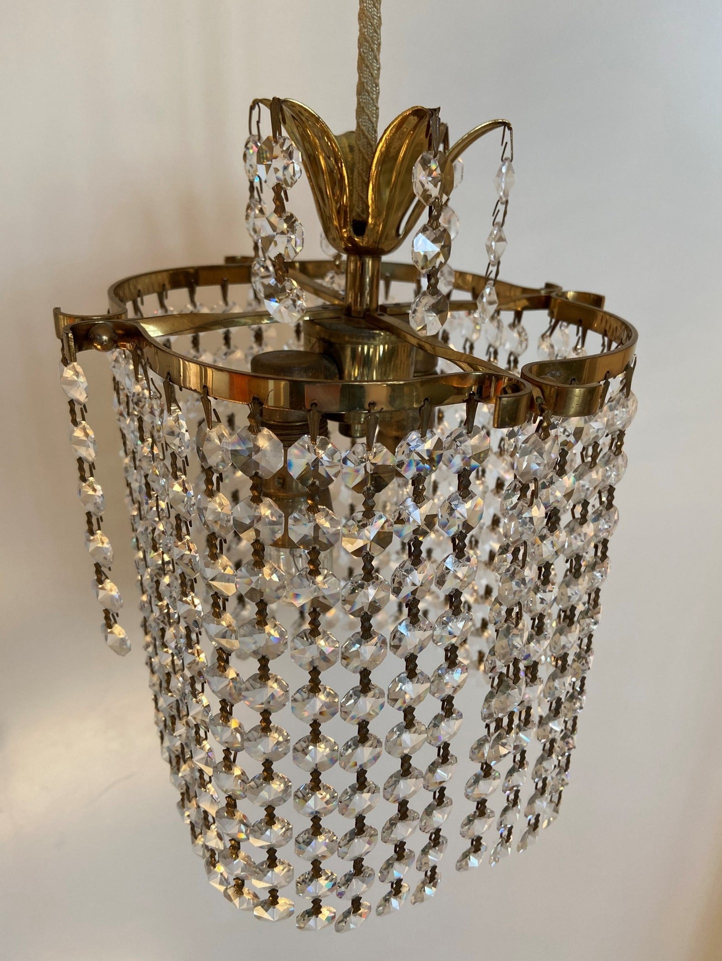 Stejnar Crystal Chandelier 50s/ 60s Mid century Hollywood Regency