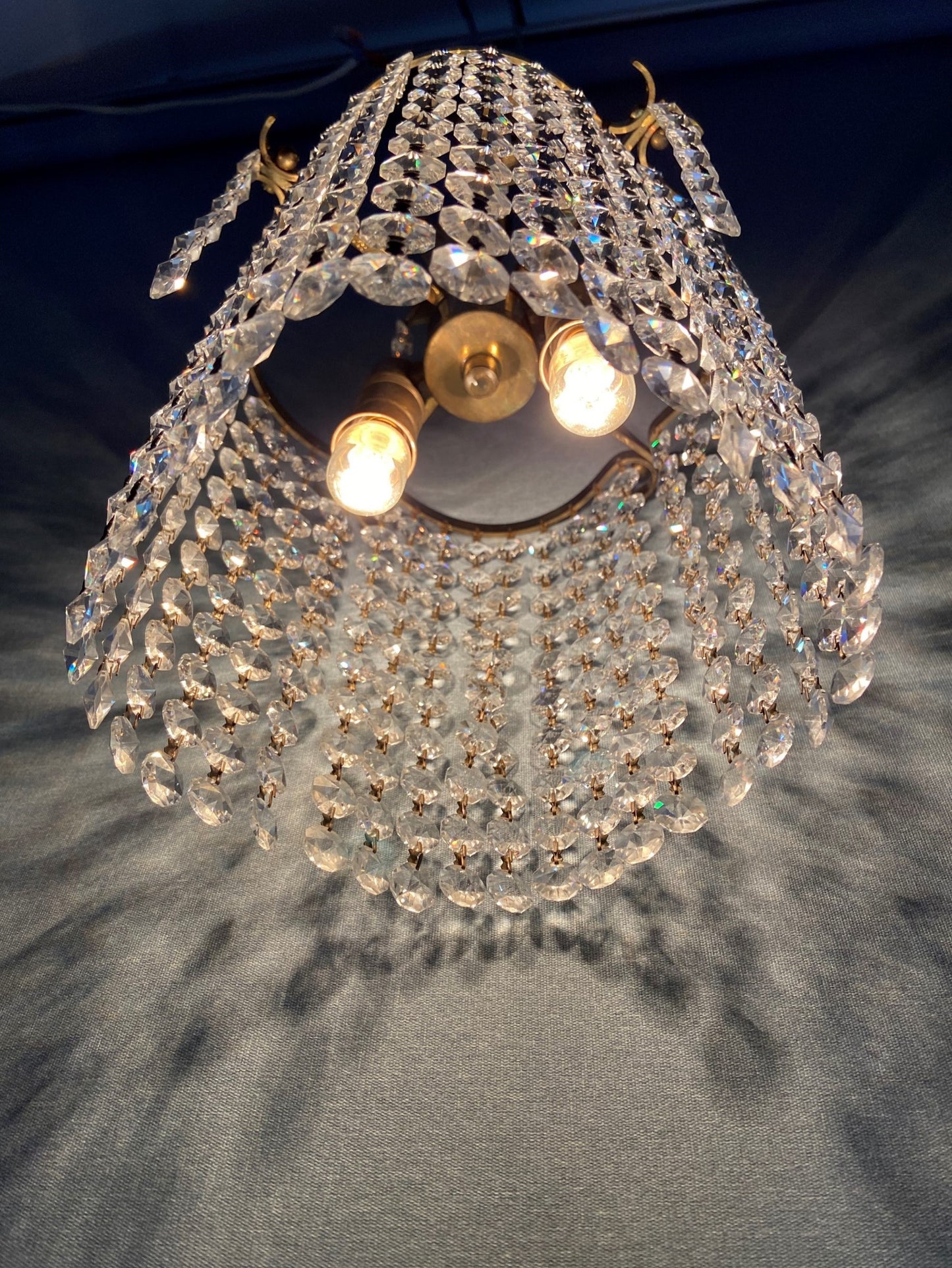 Stejnar Crystal Chandelier 50s/ 60s Mid century Hollywood Regency