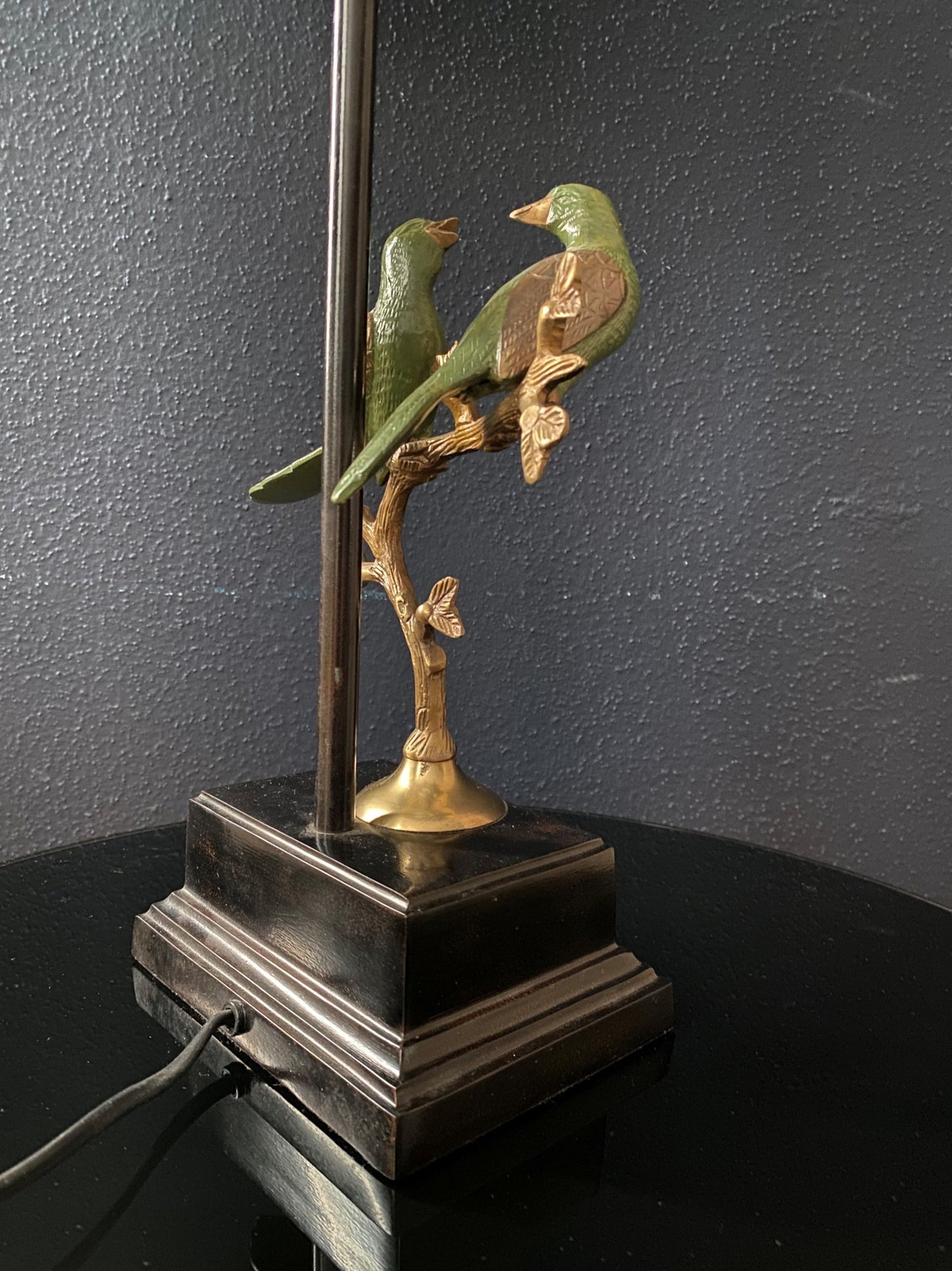 Pair of Table Lamps with Birds