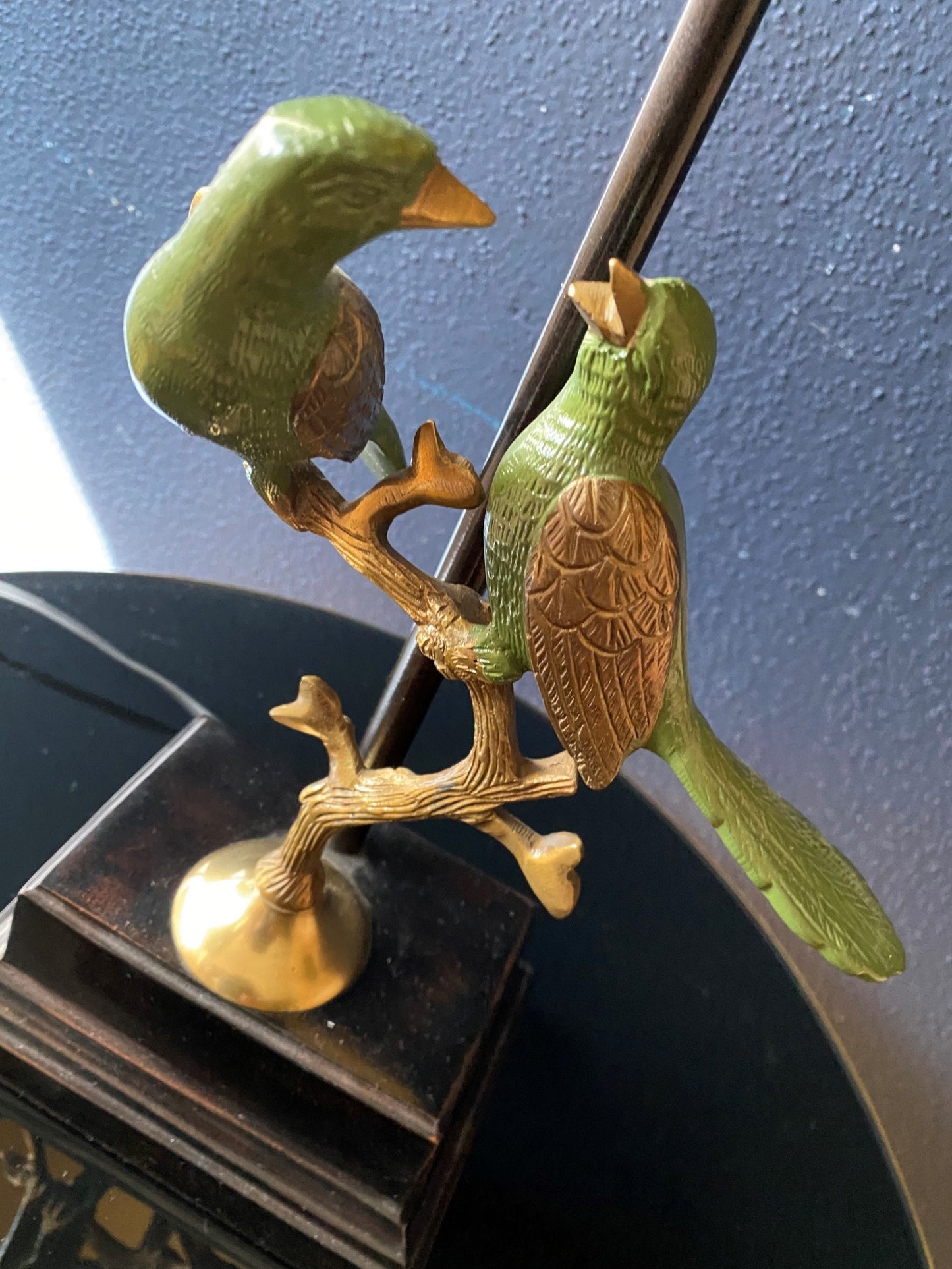 Pair of Table Lamps with Birds