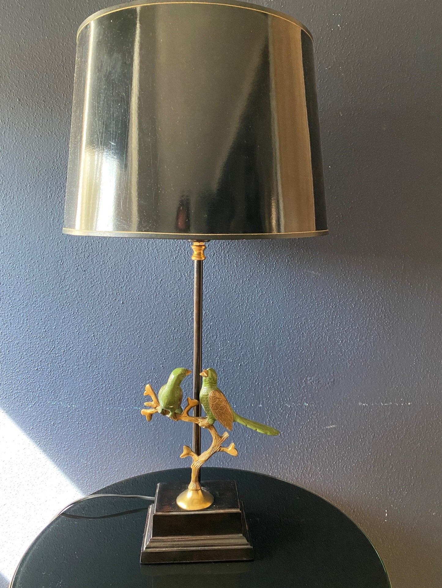 Pair of Table Lamps with Birds