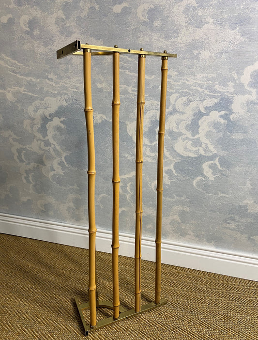 Bamboo Brass Wardrobe Coat Rack Vintage  50s  60s Mid Century Josef Franck Hagenauer