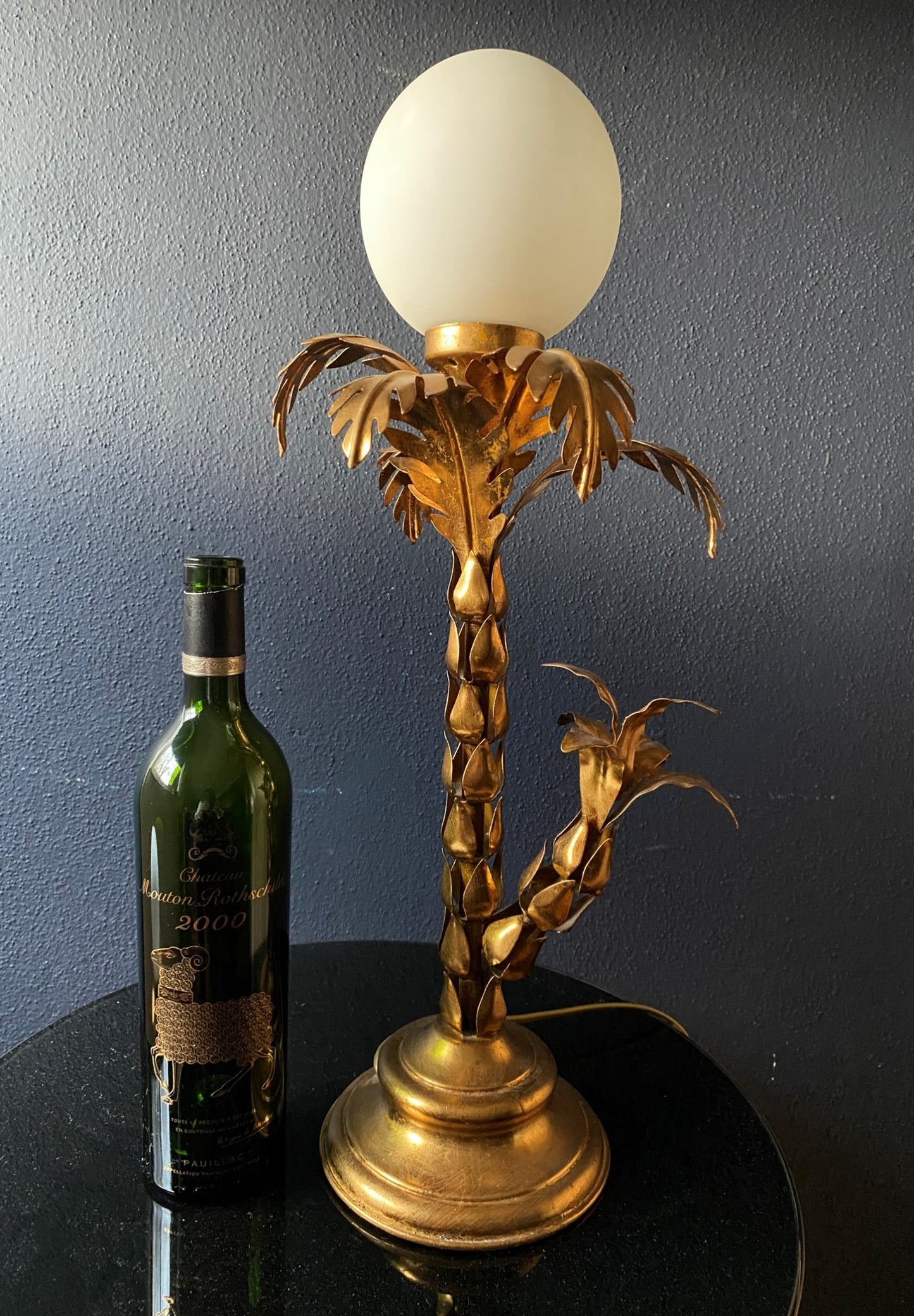 Palm Tree Lamp Hans Kögl Hollywood Regency Mid Century Gilt 70s