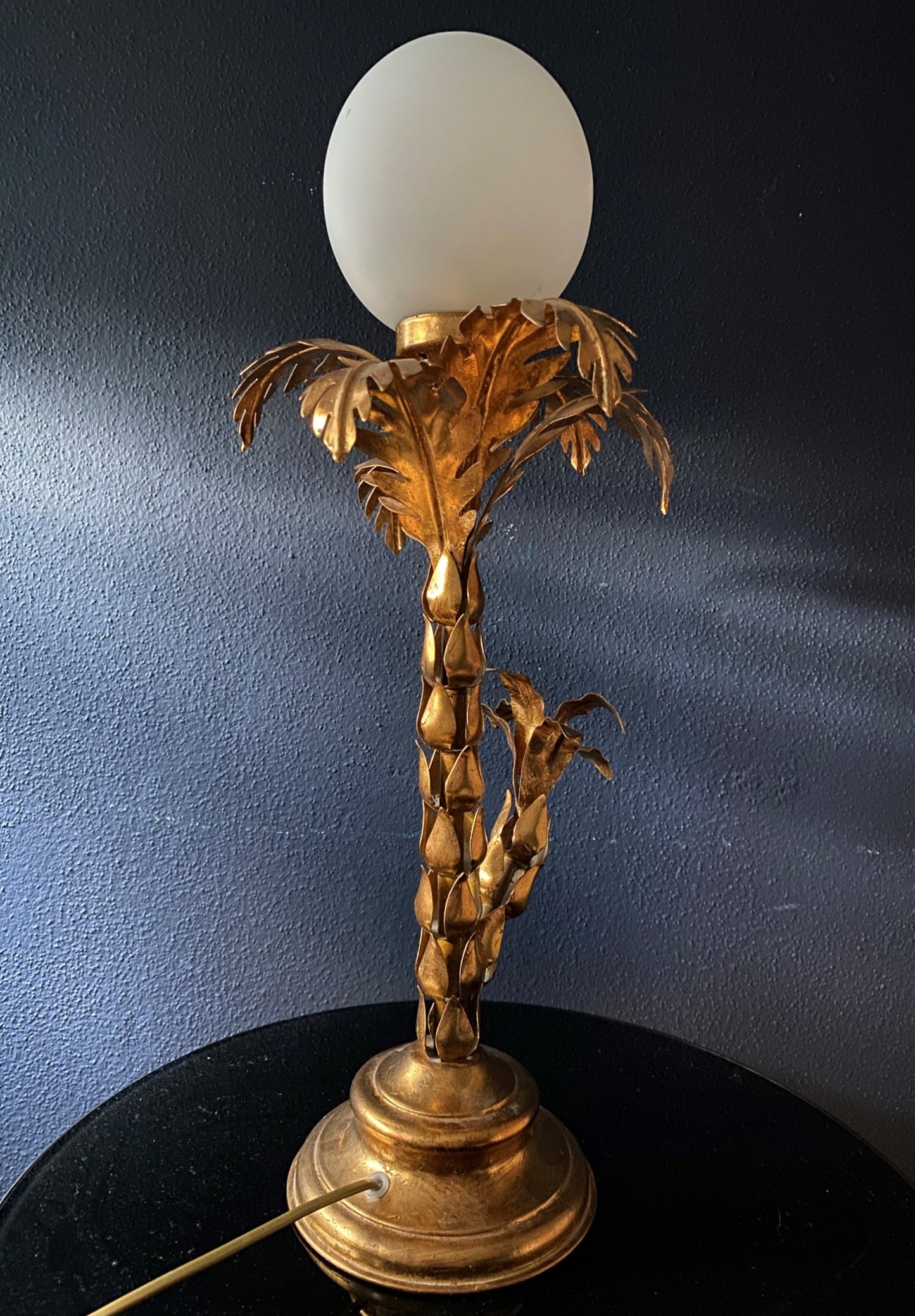 Palm Tree Lamp Hans Kögl Hollywood Regency Mid Century Gilt 70s