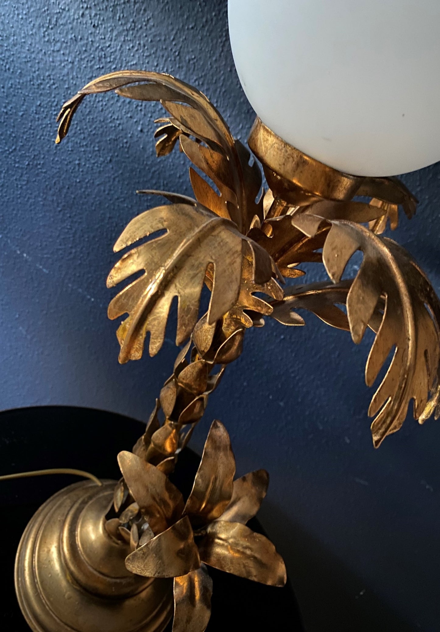 Palm Tree Lamp Hans Kögl Hollywood Regency Mid Century Gilt 70s