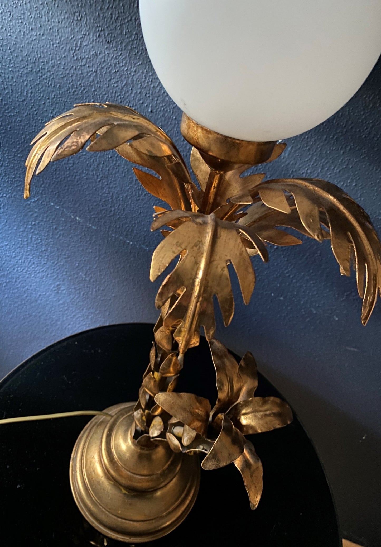 Palm Tree Lamp Hans Kögl Hollywood Regency Mid Century Gilt 70s