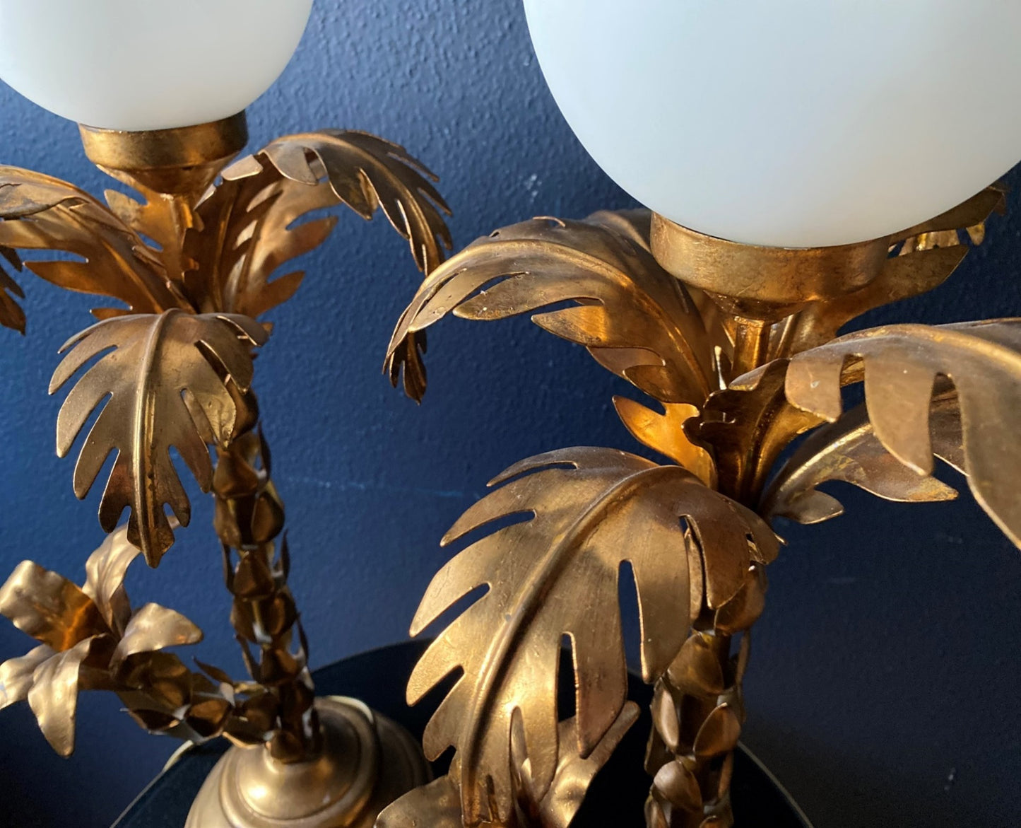 Palm Tree Lamp Hans Kögl Hollywood Regency Mid Century Gilt 70s