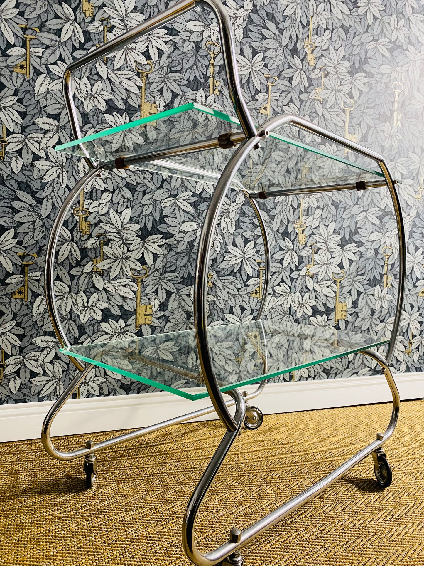 Bauhaus Art Deco Serving Trolley. France 1930s