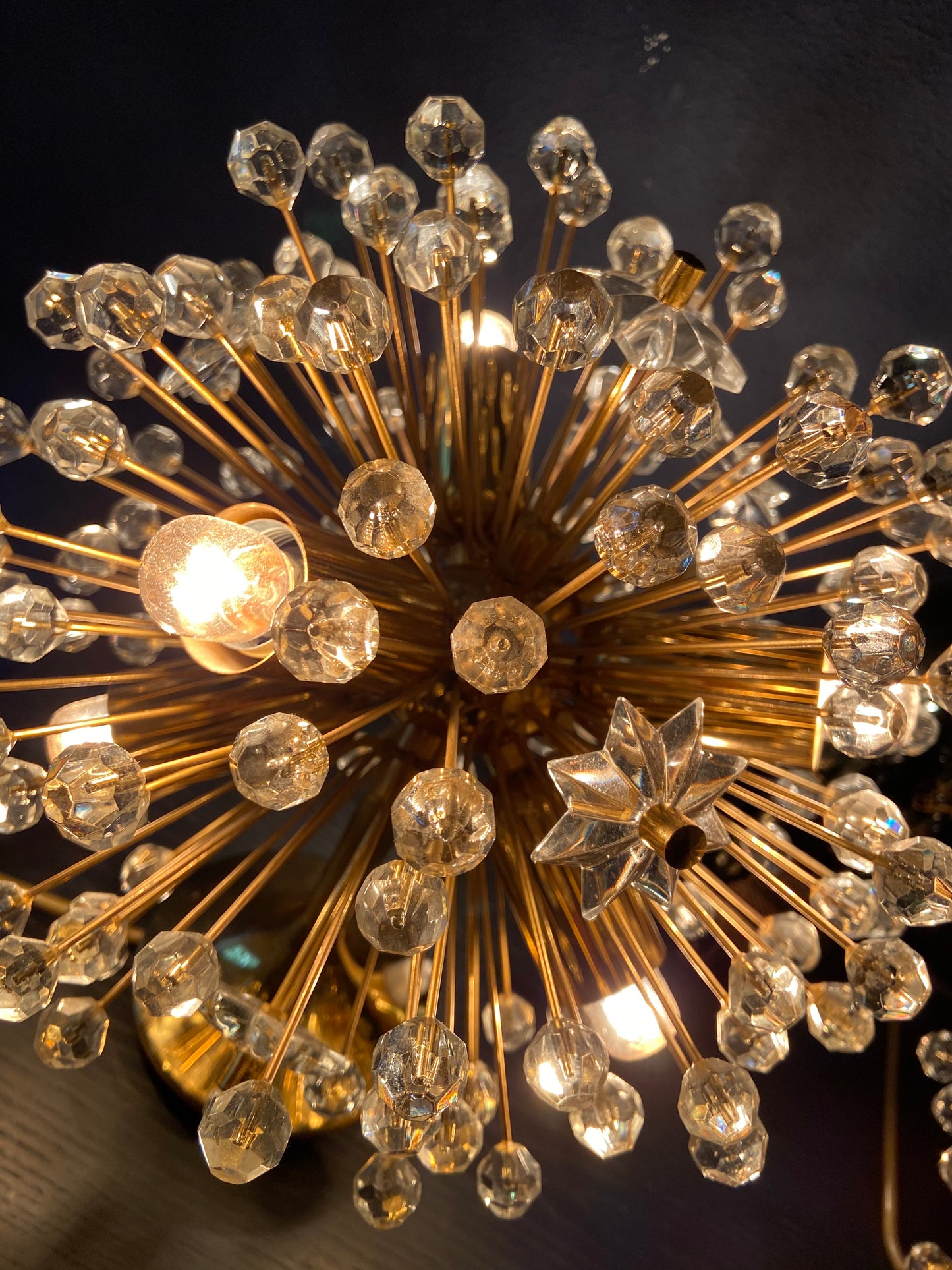 RARE FIND! Pair of Emil Stejnar Dandelion Sputnik Table Lamps, Austria 1960s