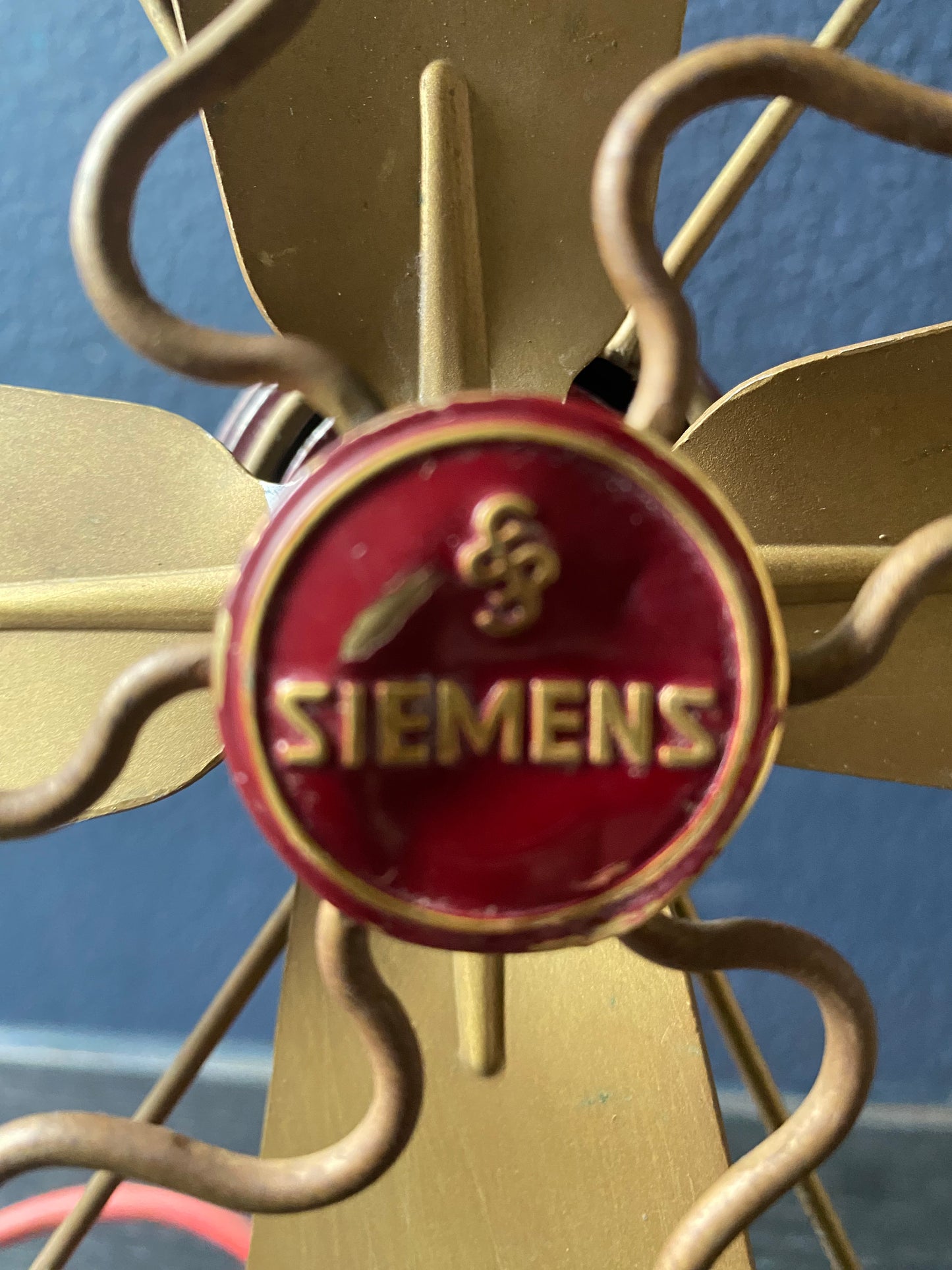 Red Desk Fan by Siemens-Schuckert Model W 250 T, Germany, 1950s