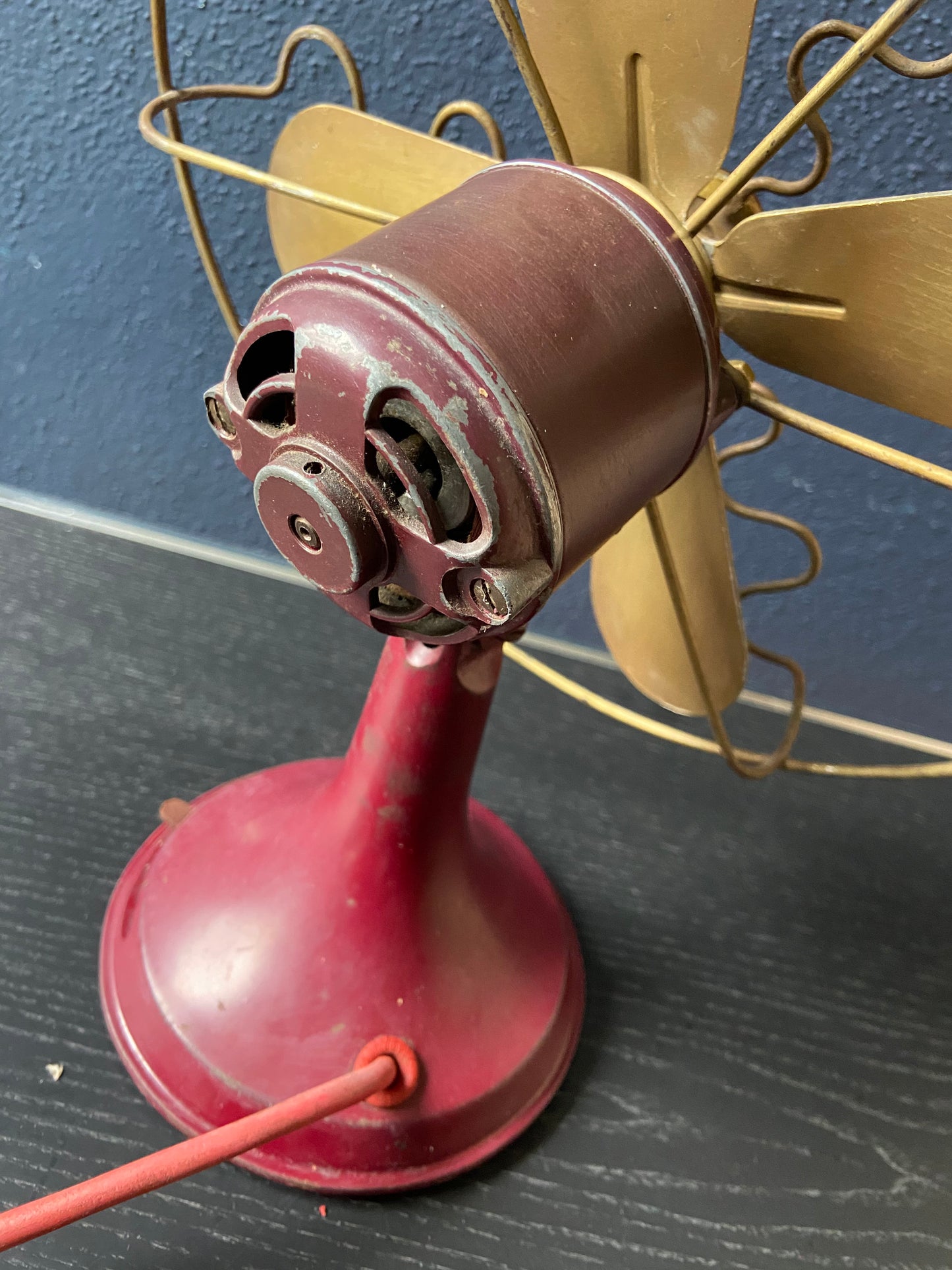 Red Desk Fan by Siemens-Schuckert Model W 250 T, Germany, 1950s