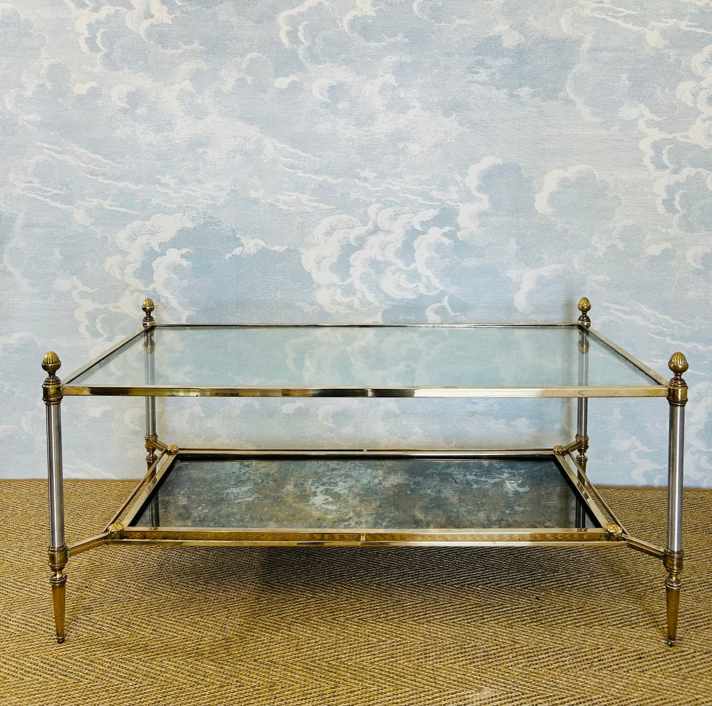 2-Tiered Coffee Table in Neoclassical Style, Maison Jansen France, 1960's