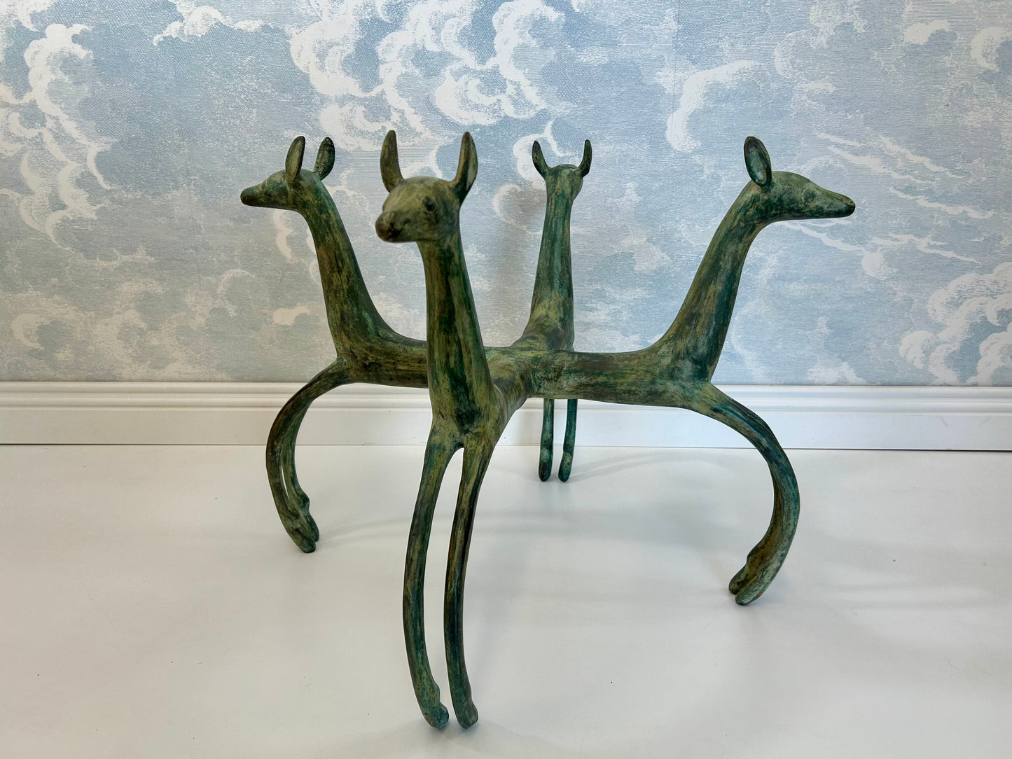 Sculptural Coffee Table, Patinated Bronze, in the Style of Armand-Albert Rateau