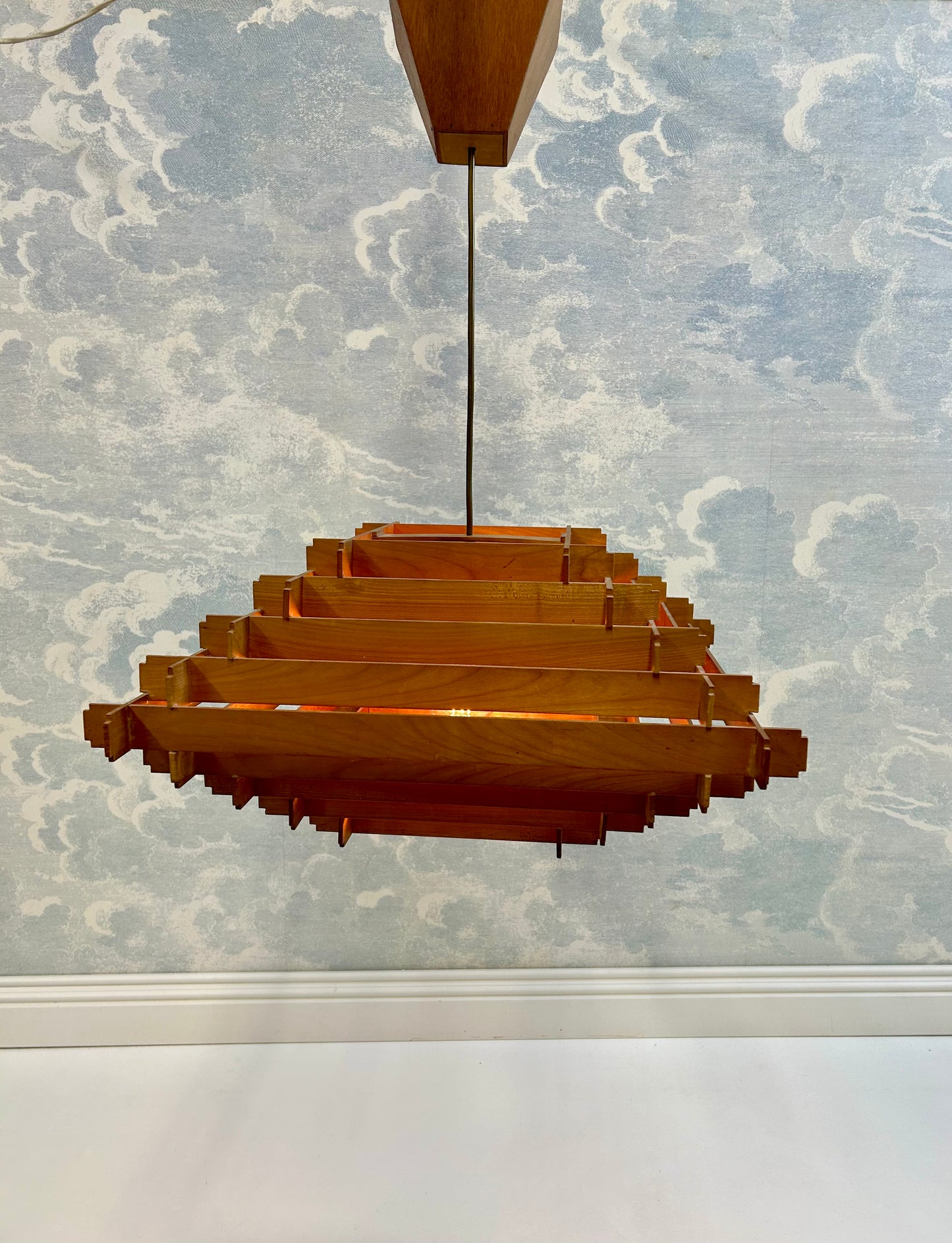 Tiered Scandinavian Modern Pendant Light attr. to  Hans-Agne Jakobsson, Sweden, 1960s